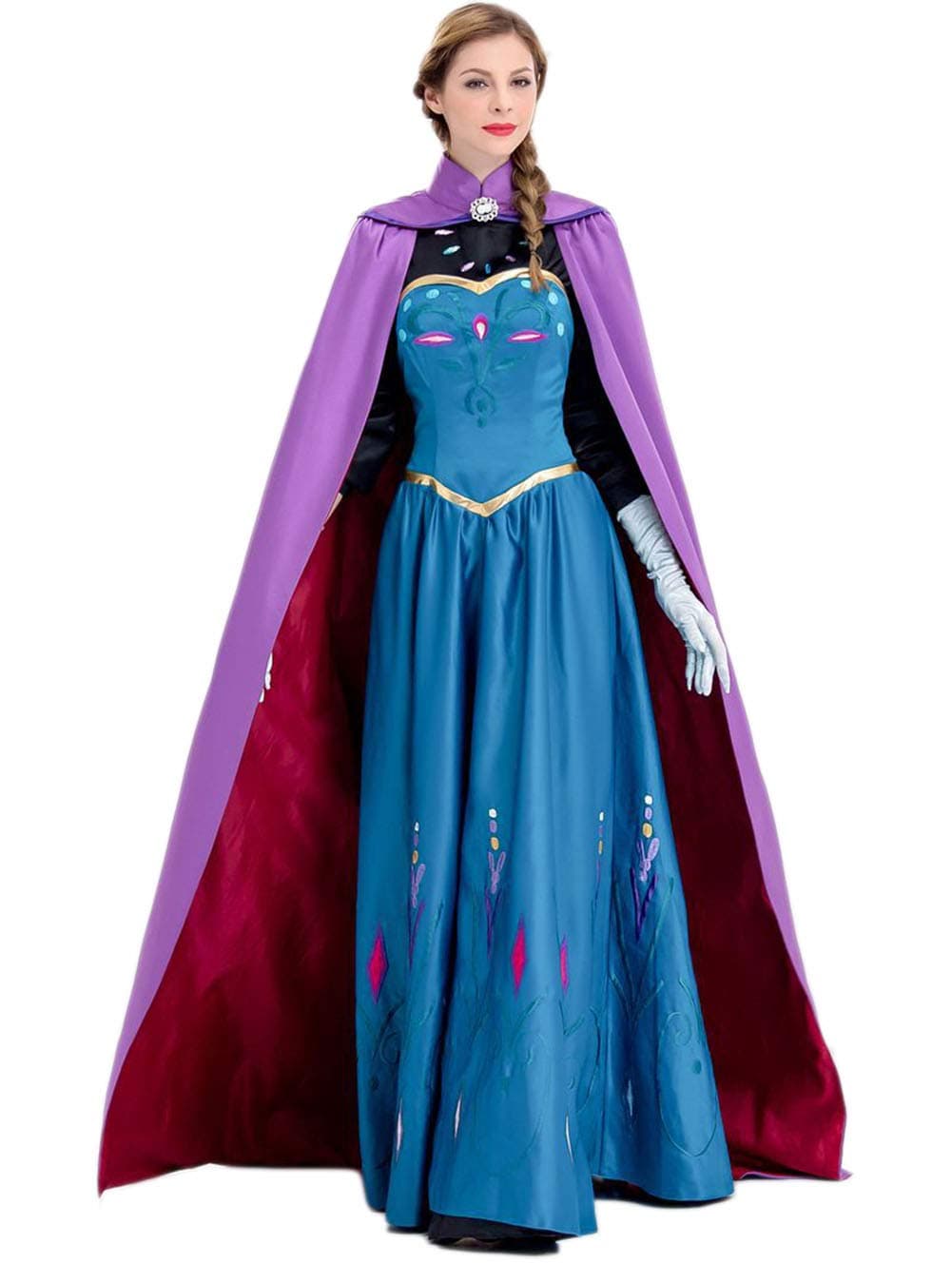 Women's Anime Cosplay Costume Halloween Princess Fancy Dress with Cloak