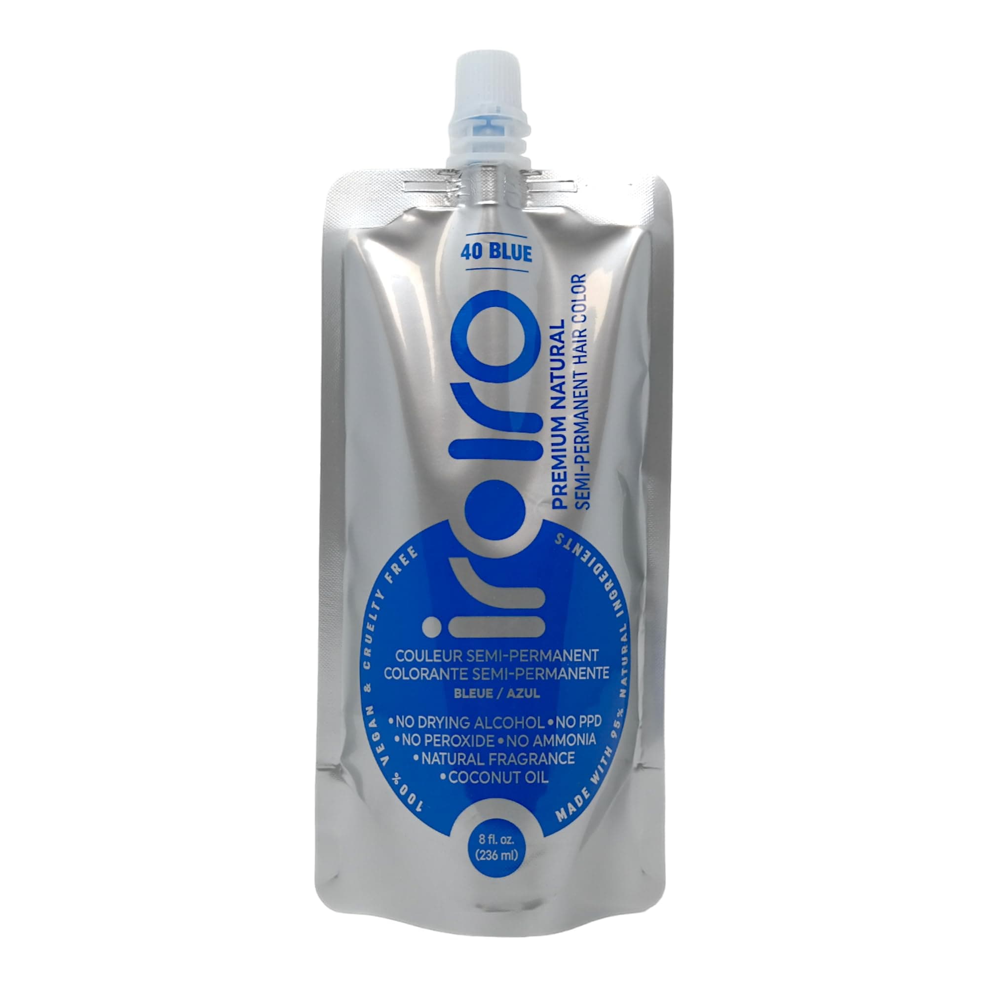 Premium Natural Semi-Permanent Hair Color 40 Iro Blue (8oz)