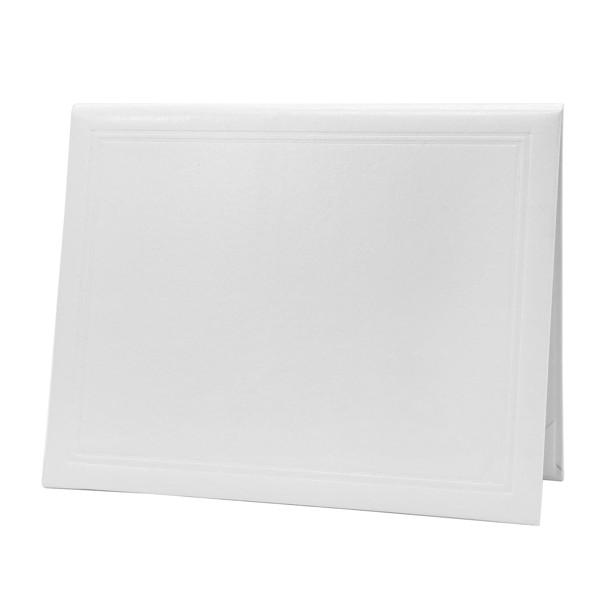 Diploma Cover 8.5x11 Graduation Covers Certificate Document Holder Smooth Leather Letter Size White