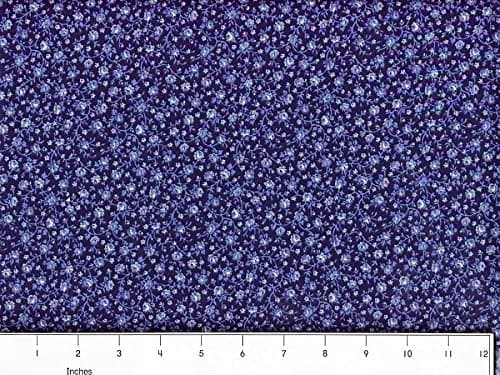 Country Florals #4 Blue By the yard