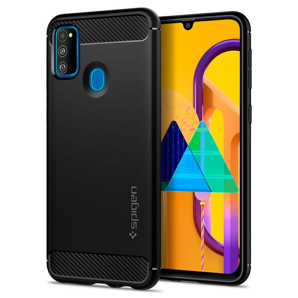 Rugged Armor designed for Samsung Galaxy M30s case cover - Matte Black
