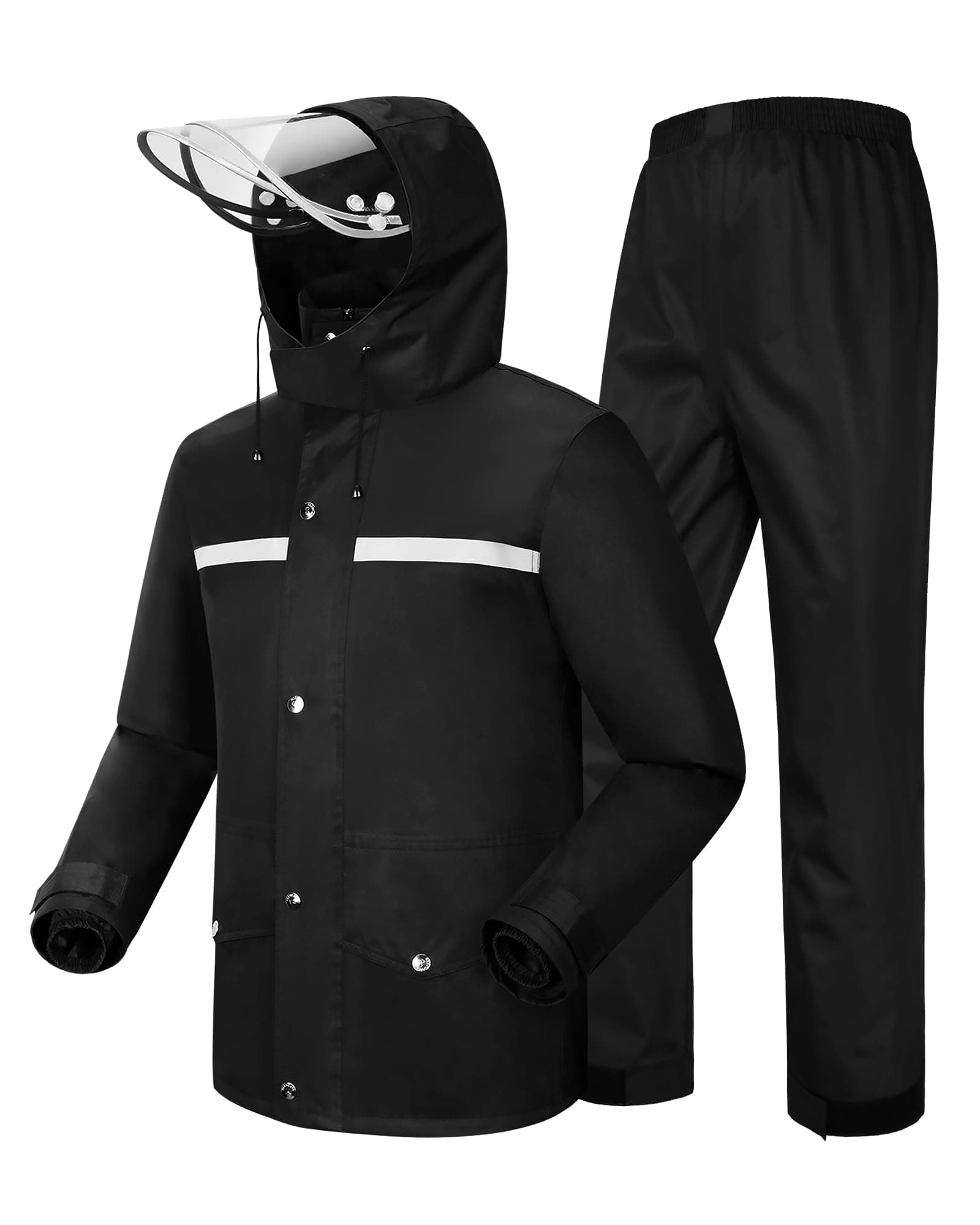 Rain Suit Jacket & Trouser Suit Raincoat for Men & Women Outdoor All-Sport Waterproof Breathable Anti-storm