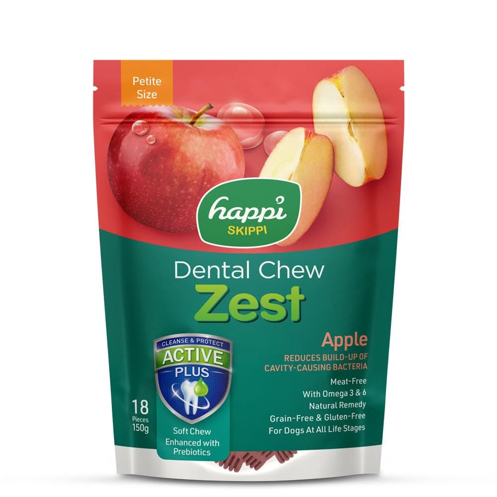 Dental Chew Zest Apple Dog Treats – Petite 2.5 Inch, 150g | Dog Treats, Bones & Chew Sticks for Small Dogs | Dental Sticks for Dogs | Dog Teeth Cleaning & Oral Care