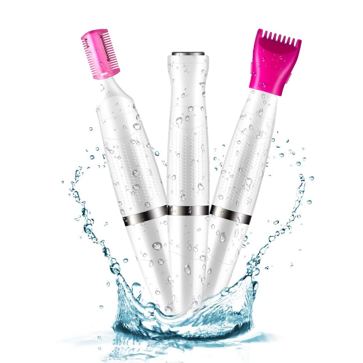 Bikini Trimmer for Women, 3 in 1 Electric Ladies Shaver Facial Hair Painless Removal Eyebrow Trimmer Waterproof Razor…