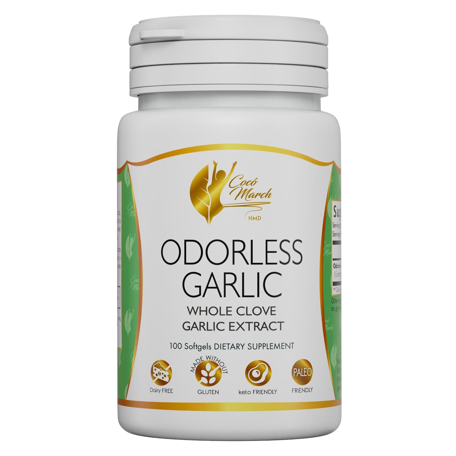 Garlic Oil Supplement – Odorless Garlic Extract from Whole Garlic, Immune Support & Microbiome Health, Clean Formula, Gluten & Dairy Free, Paleo & Keto Friendly, 50 Servings