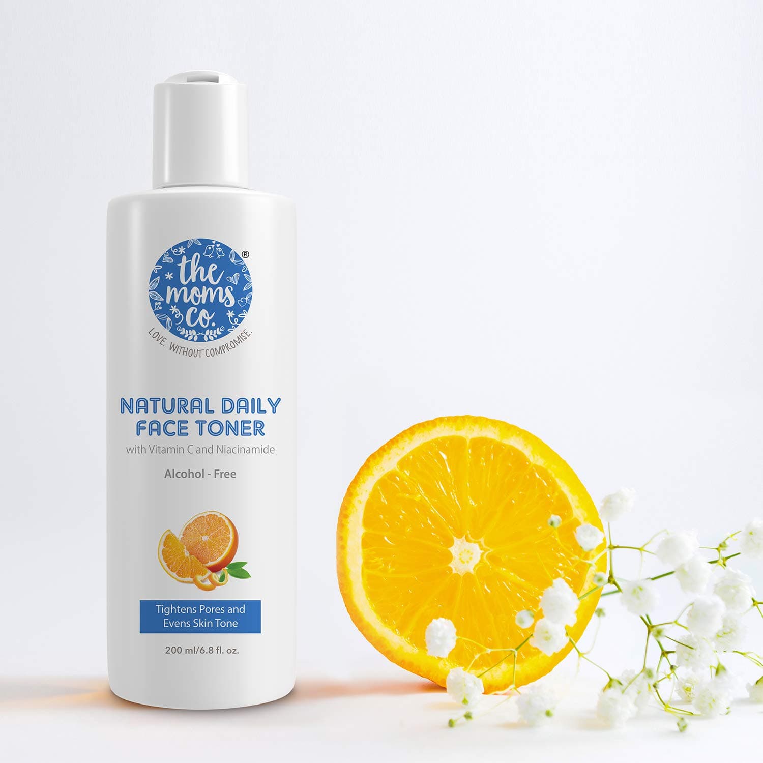 The Moms Co. Natural Daily Vitamin C Face Toner| Alcohol-Free L Tighten Pore L Even-Tone-Hydrate Skin (Pack Of 200 Ml)