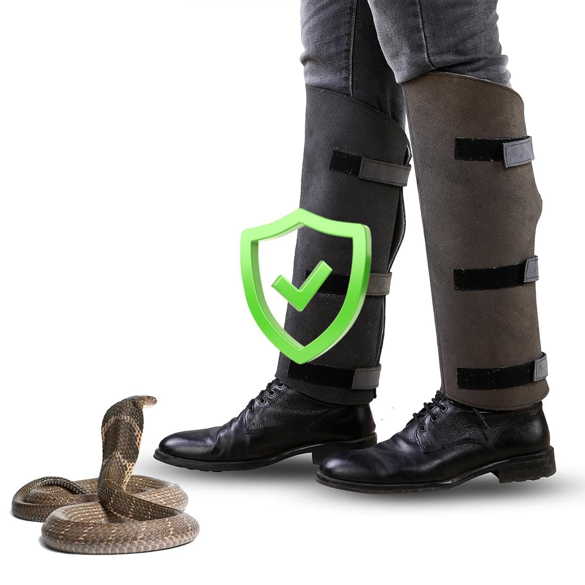 Sharpex Snake Gaiters, Durable & Waterproof Snake Bite Leg Guards for Men & Women, Adjustable Gaiters for Lower Legs for Farm Working