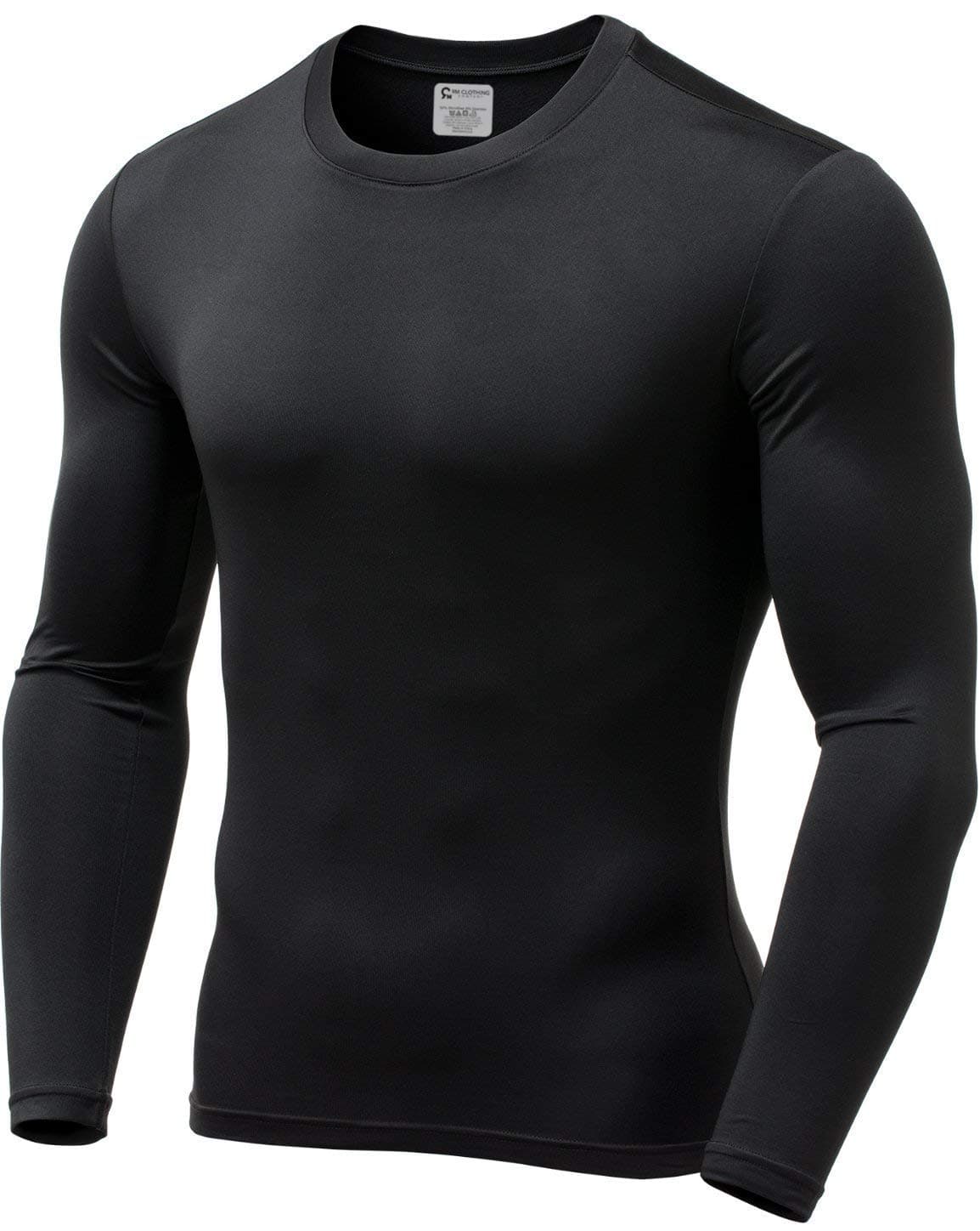 9M Mens Ultra Soft Thermal Shirt - Compression Baselayer Crew Neck Top - Fleece Lined Long Sleeve Underwear