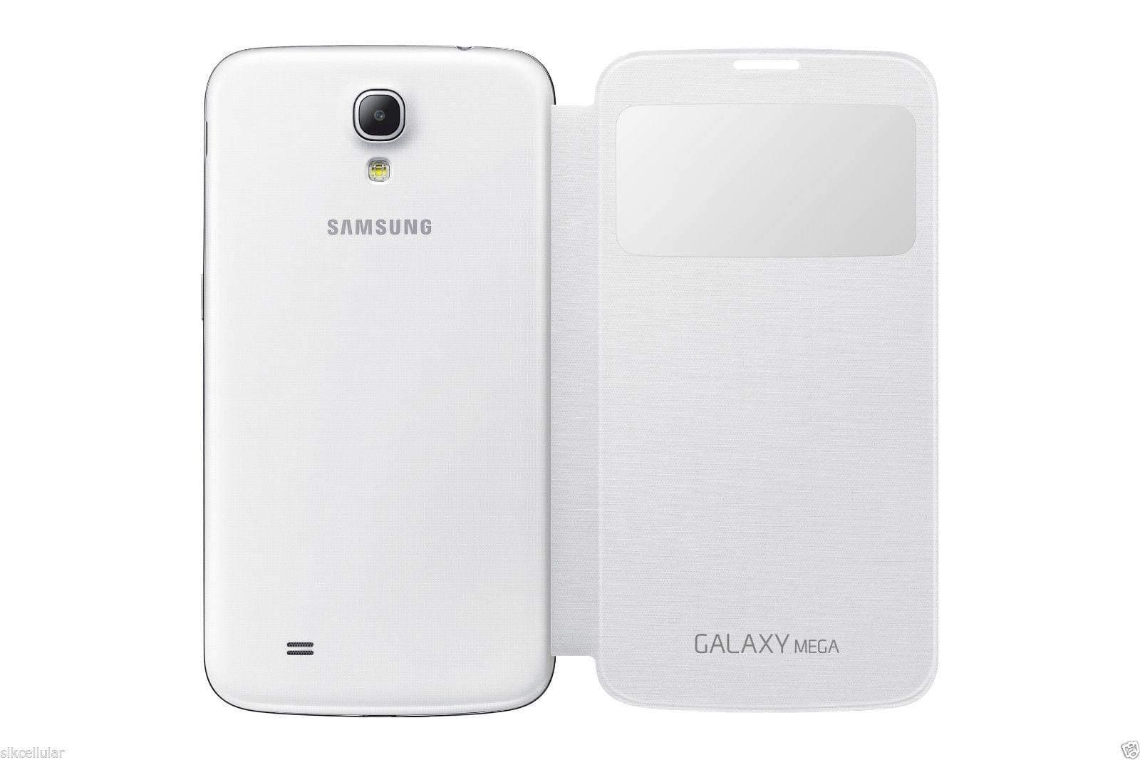 Samsung Galaxy Mega Case S View Flip Cover Folio - White (Discontinued by Manufacturer)