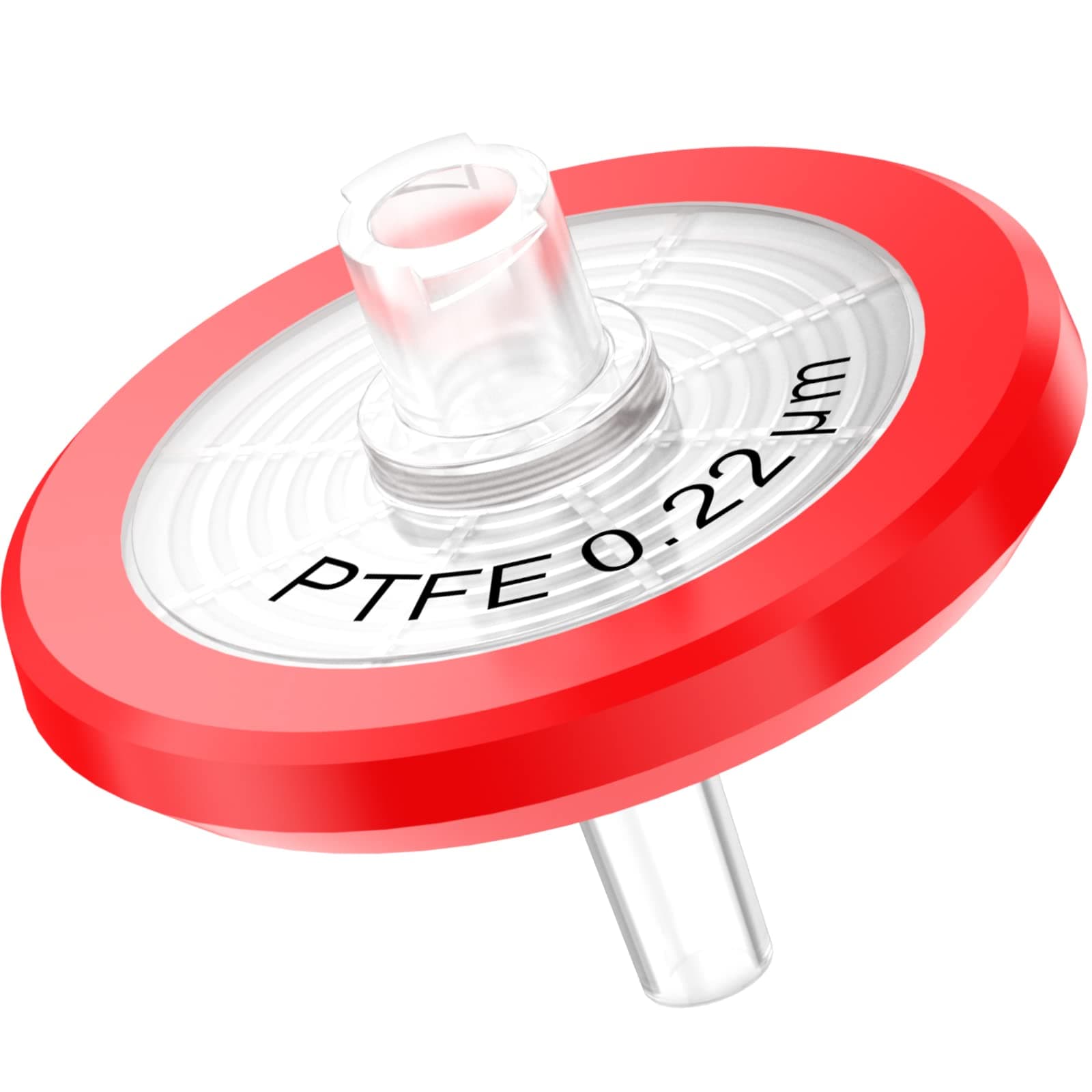 Syringe Filter Hydrophobic PTFE Membrane 33mm Diameter 0.22um Pore Size Gas Exchange Non Sterile by Bioemd Scientific 10PCS