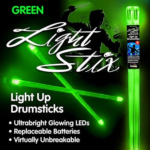 Green LED Drum Sticks LED Light Stix
