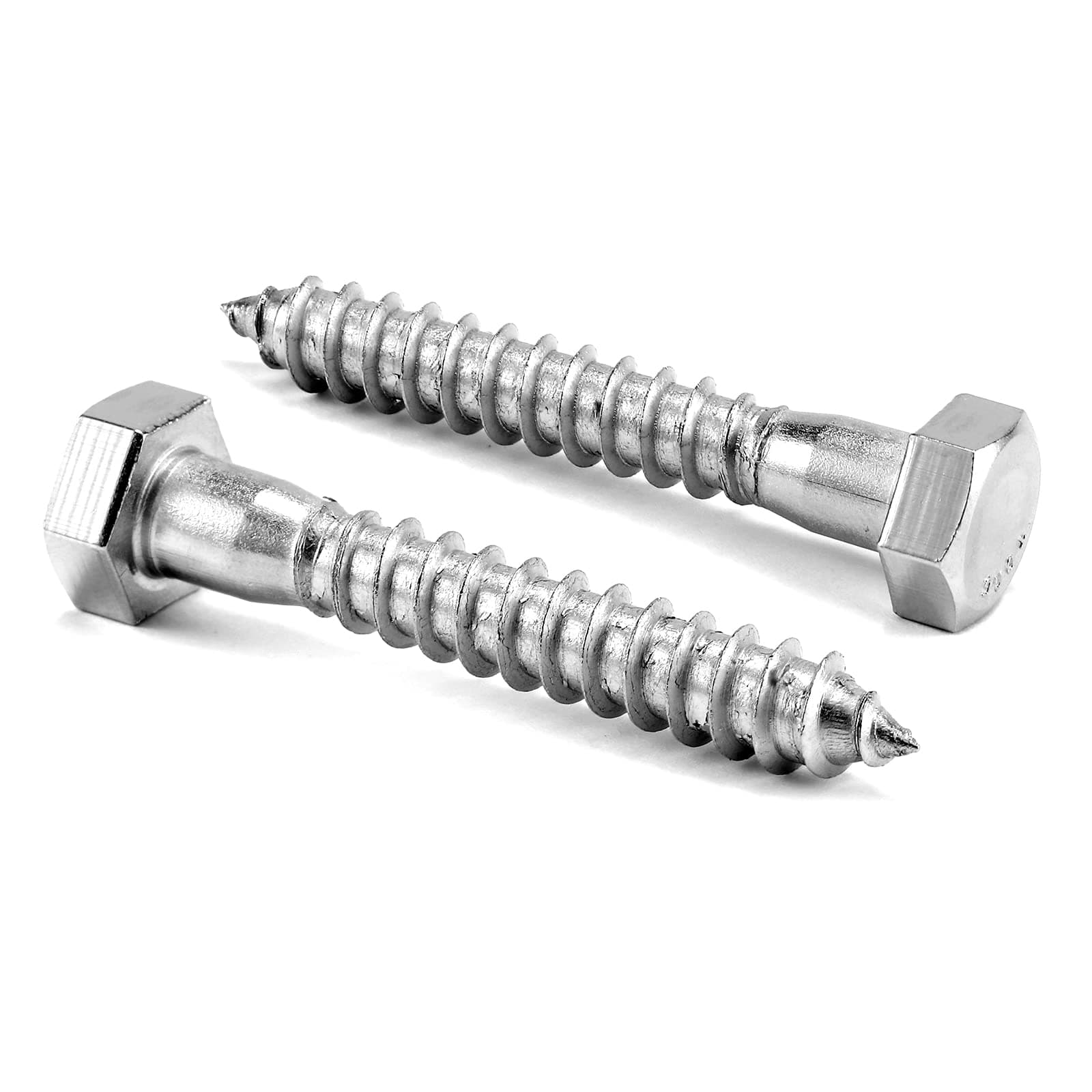 1/4" x 2" Hex Head Lag Screws Bolts 20Pcs 304 Stainless Steel 18-8, Partial Thread, Hexagon Head Wood Screws by SG TZH