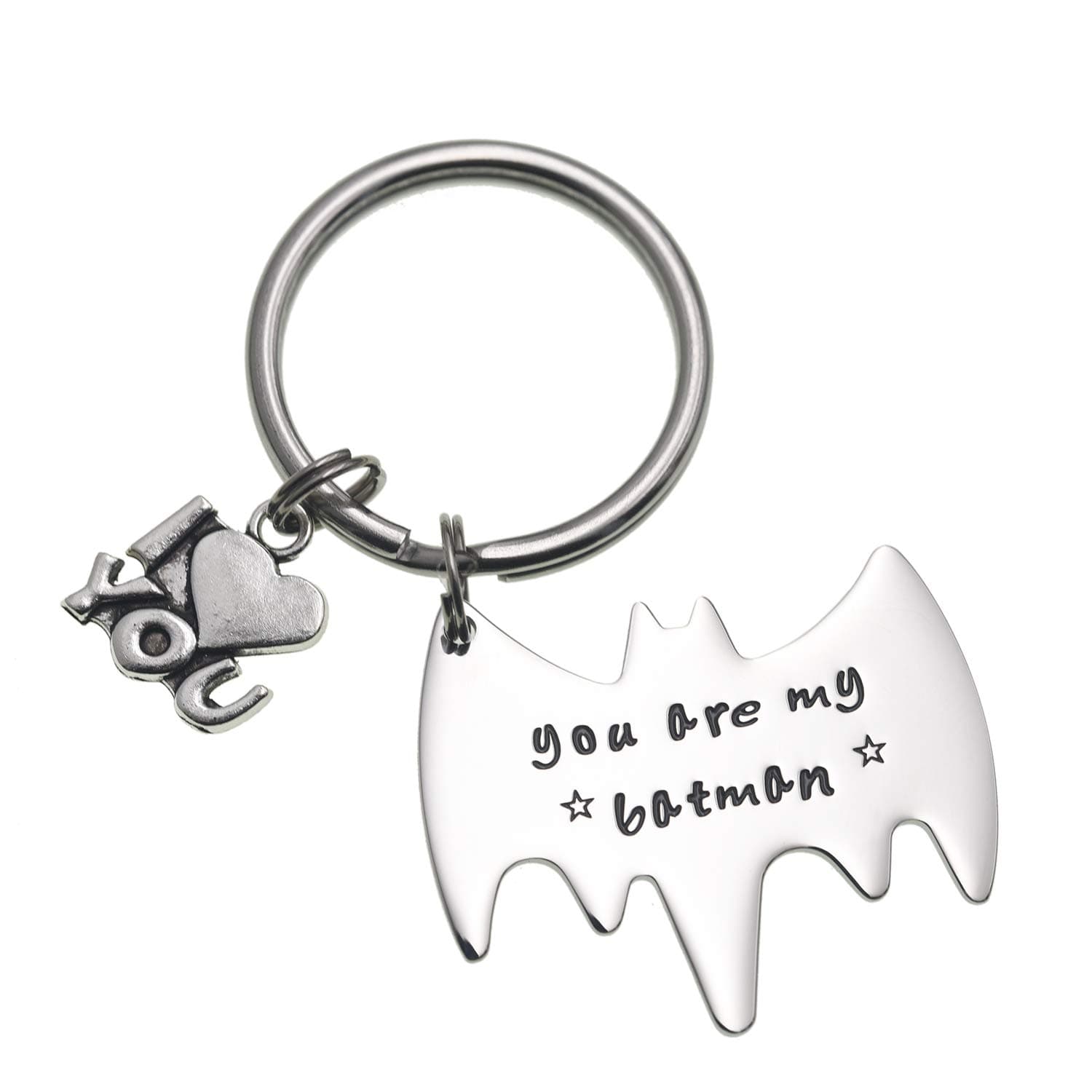 Melix Home Boyfriend Gifts Cute Keychain You Are My Batman Superhero Gift for Husband (You Are My Batman), You Are My Batman