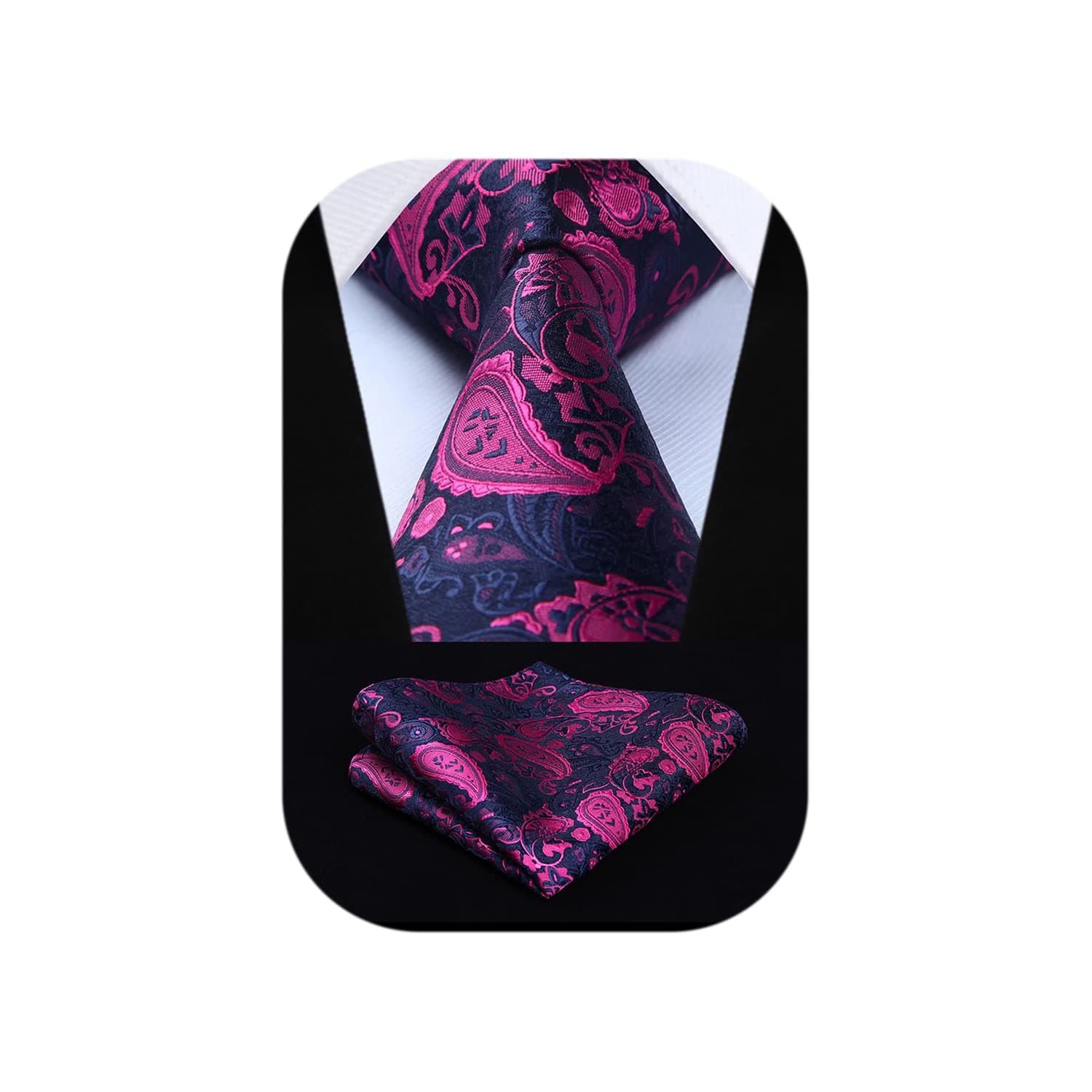Floral Paisley Wedding Tie Handkerchief Men's Necktie & Pocket Square Set