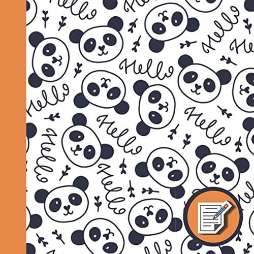 Smiling Panda Faces Modern Square Lined Journal for Writing and Notes (Square Lined Notebooks and Journals)