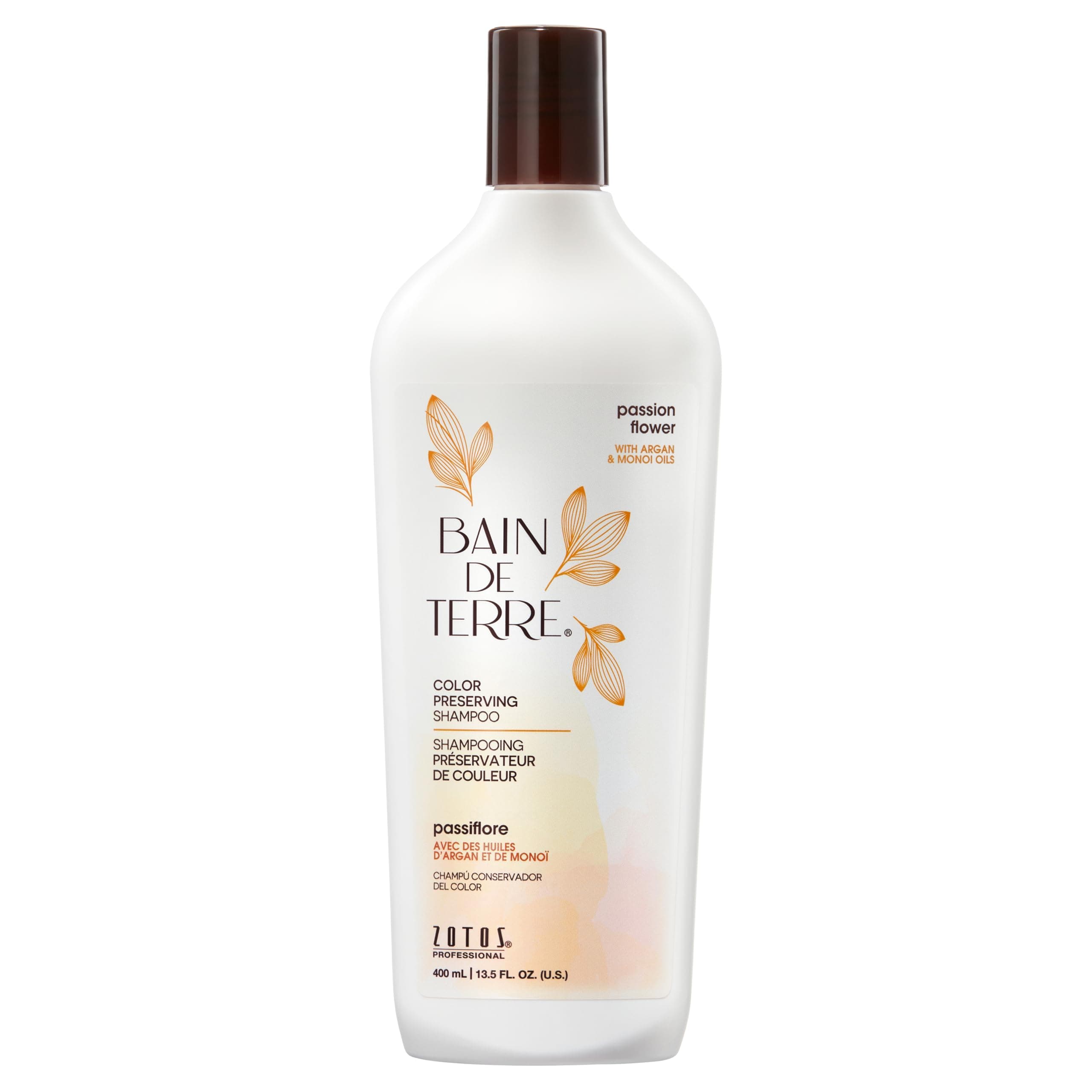 - Bain de Terre Passion Flower Color Preserving Shampoo, for Vibrant Color & Protection from Fading, with Argan & Monoi Oils, Paraben-free, Vegan