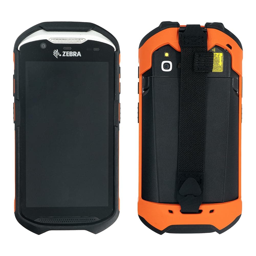Protective Case Cover Bumper Case with Hand Strap Rugged Boot for Zebra TC52ax (SG-TC52AX-LORGB-01) Barcode Scanner，Sturdy Sensitive Protect(Orange)