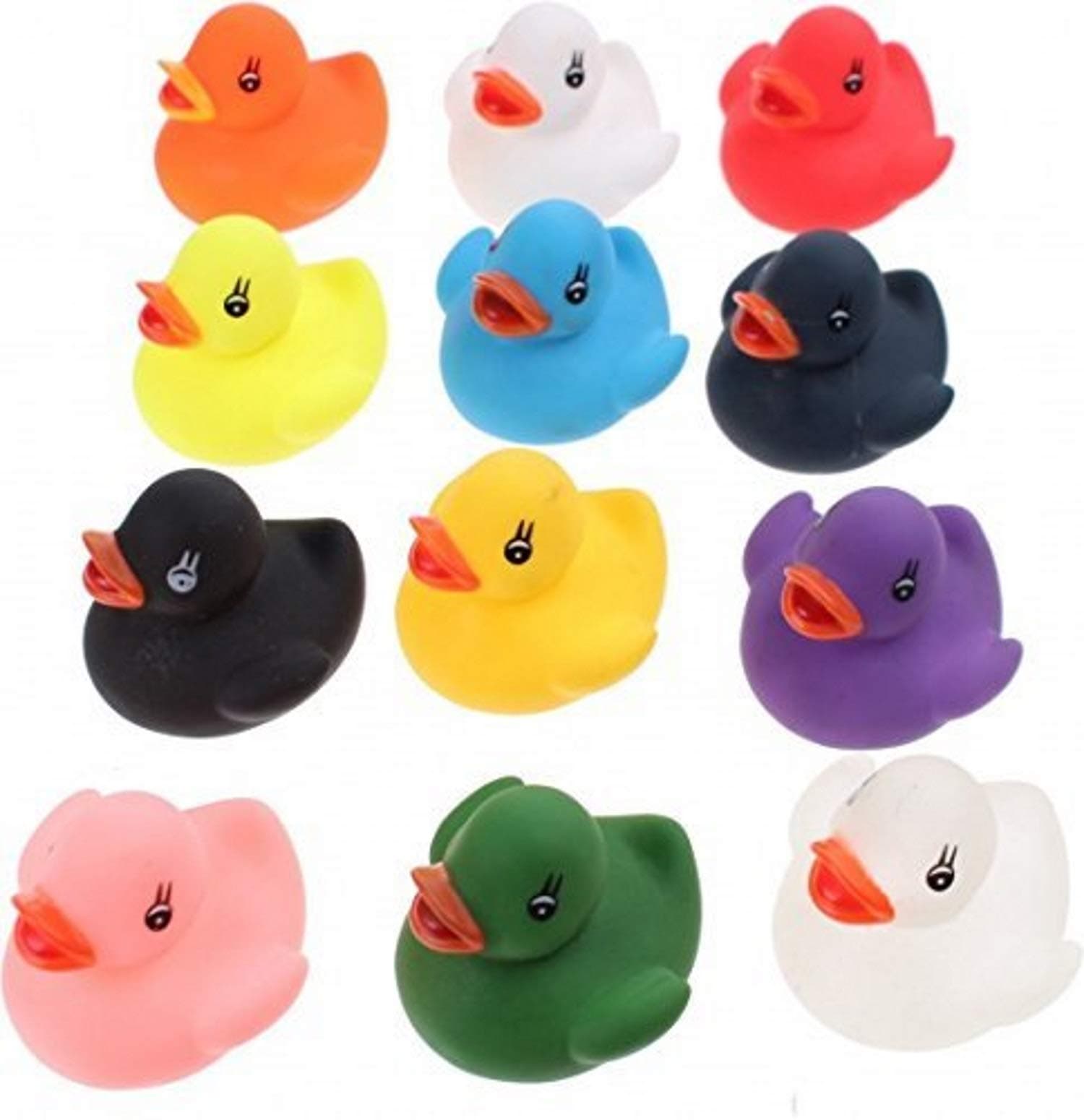 UMKYTOYS 12 Colourful Bath Ducks