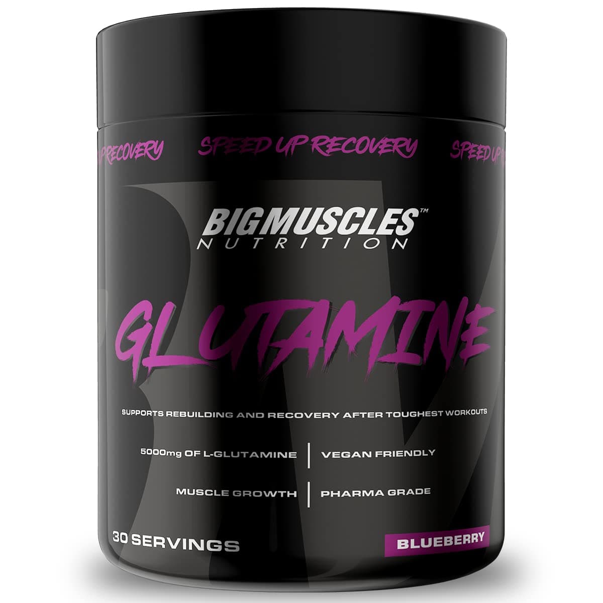 Glutamine [ 30 Servings, Blueberry] | 5000 mg | Muscle Growth & Recovery Intense Exercise | Helps Repair Muscles | Clinically Proven for Men & Women | Safe for Regular Consumption