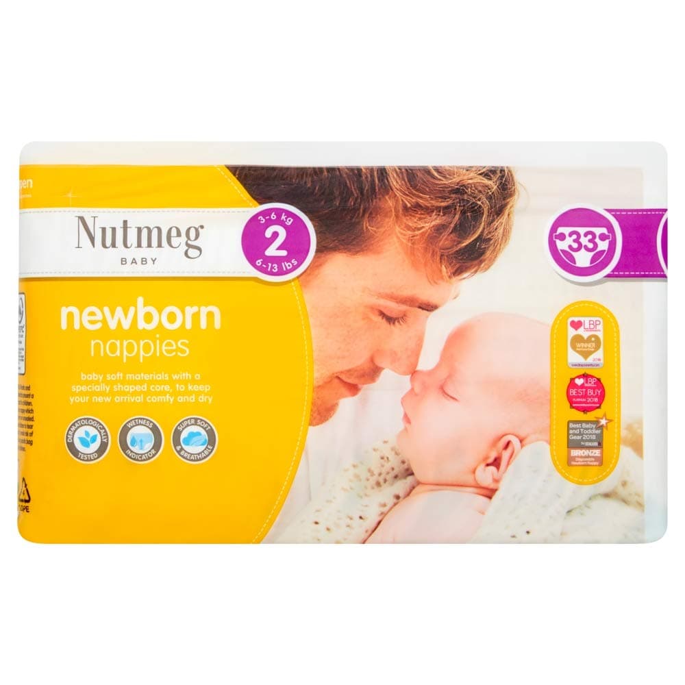 Morrisons Nutmeg New Baby Nappies, Pack of 33