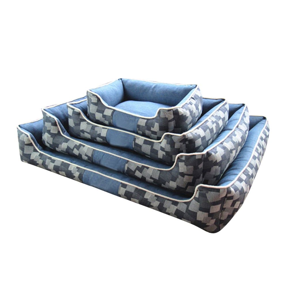 MISSMAO Lovely Soft Dogs Cats Beds Warm Confort Kenne Washable Bite-resistant Beds for Large Dogs Cats Blue