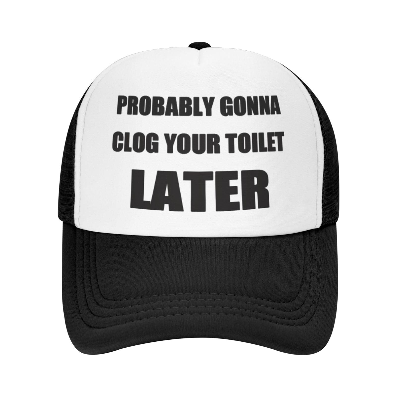 Funny Trucker Hats-Lightweight and Breathable Polyester Mesh Baseball Cap, Adjustable Fit Fishing Black Hat