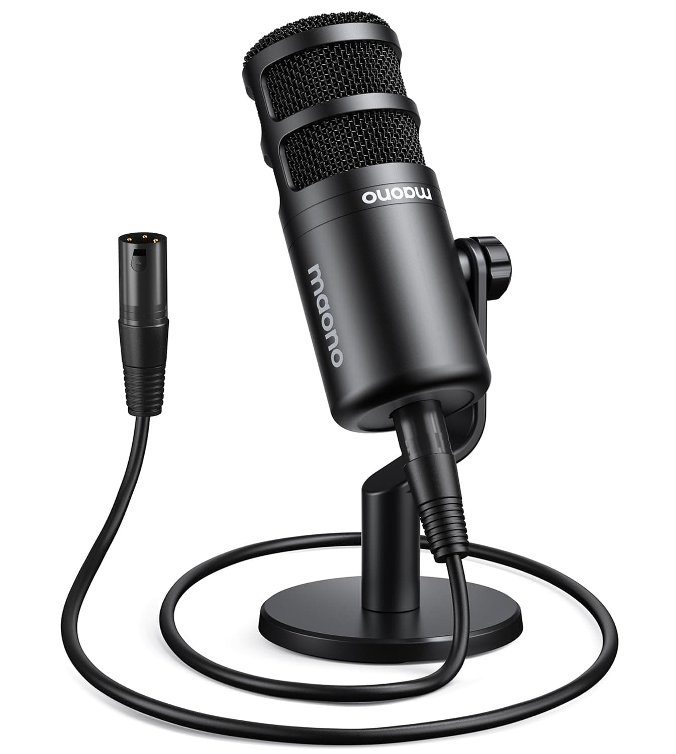 Podcast Microphone: XLR Dynamic Microphone For Podcast-Vocal Recording-Streaming Metal Mic, Works for Audio Interface, Mixer-PD100
