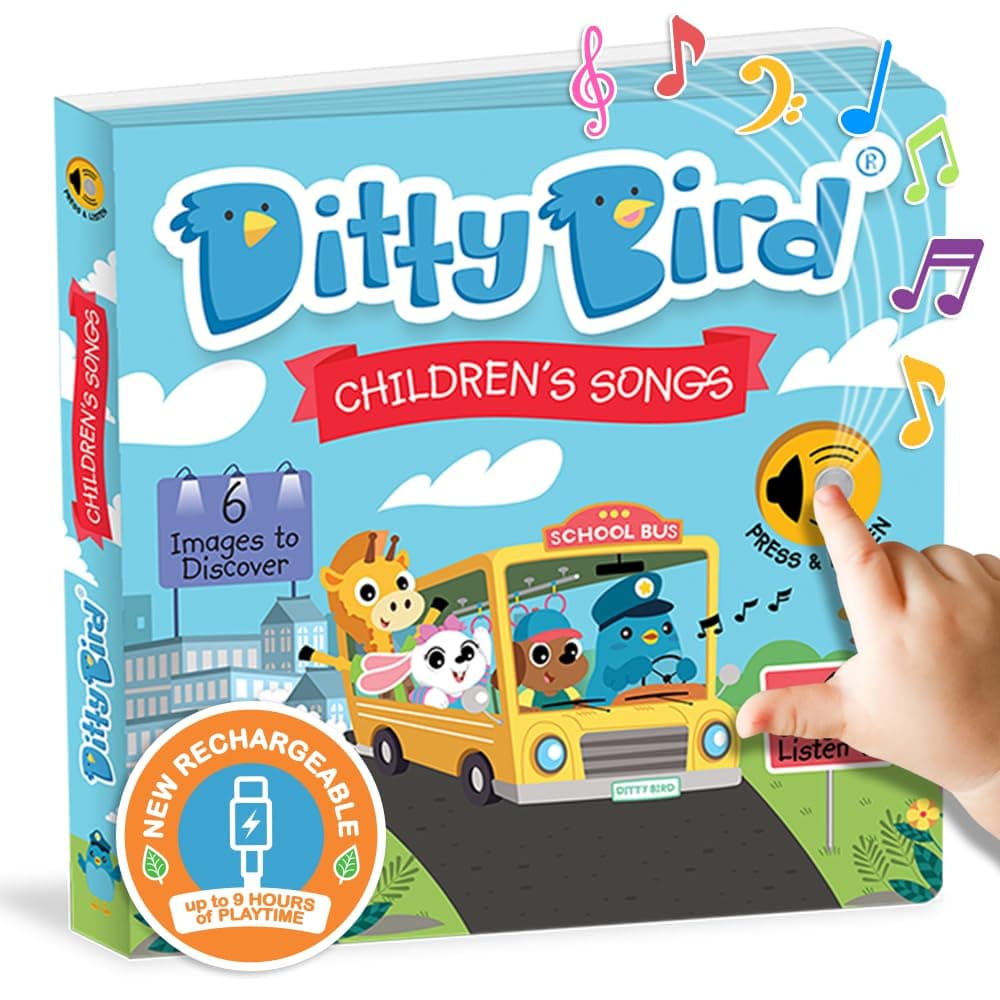 Baby Sound Toy: Children's Songs. Perfect Toys for 1 Year Old boy and 1 Year Old Girl Gifts. Educational Sound books for Toddlers 1-3. Award-Winning!