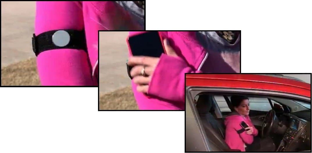 Magnetic Cell Phone Armband Mount, 17", fits all iPhones, Galaxy S3, S5