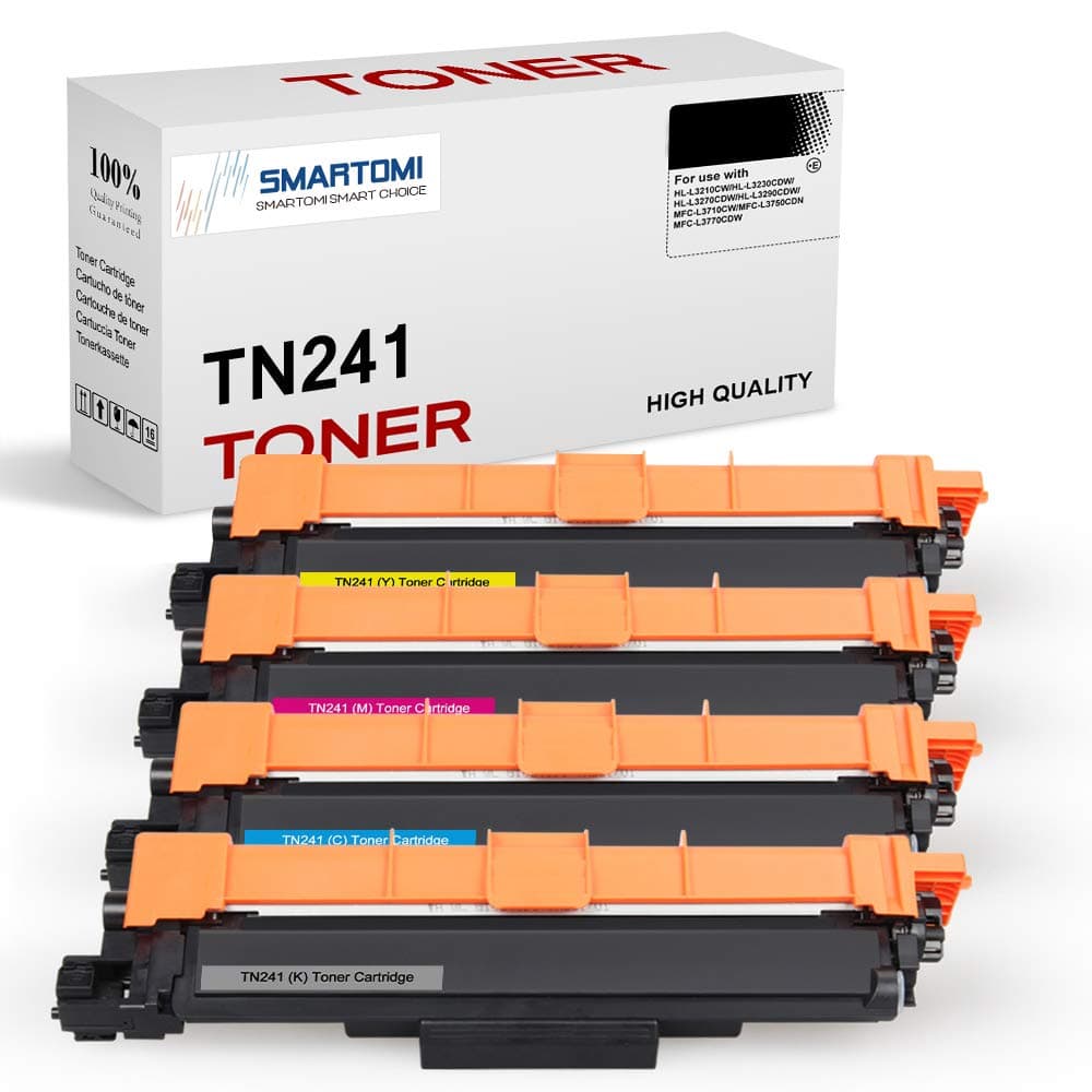 SMARTOMI TN241 TN245 Toner Cartridges Replacement for Brother TN-241 TN-245 with DCP-9015CDW 9020CDW 9022CDW HL-3140CW 3142CW 3150CDN 3170CDW MFC-9130CDN 9140CDN 9330CDW 9340CDW (4-Pack)