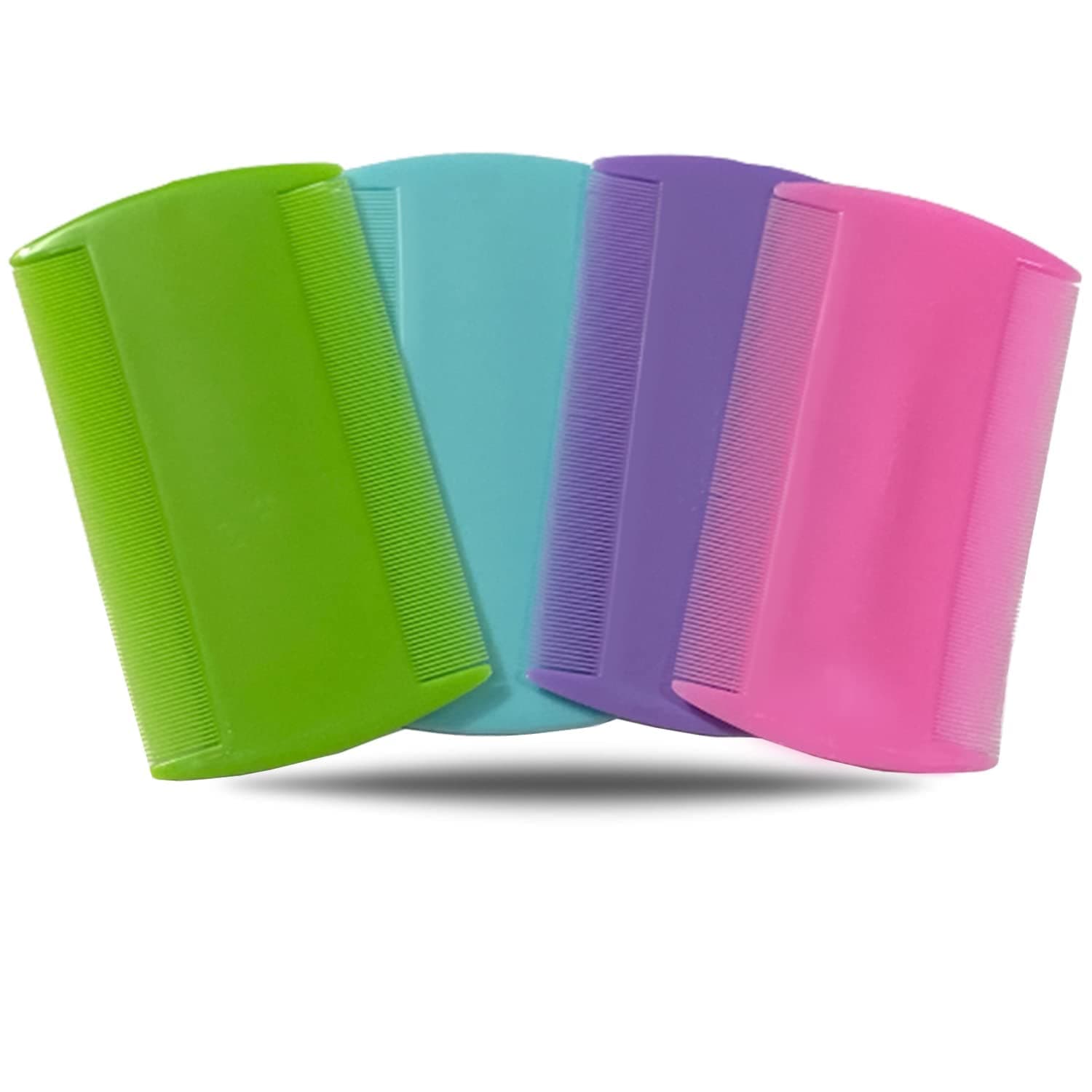 4 X Nit Lice Combs Headlice Double Sided Detection Lice Eggs Plastic Fine Tooth For Kids Pets And Adults Multi English Color