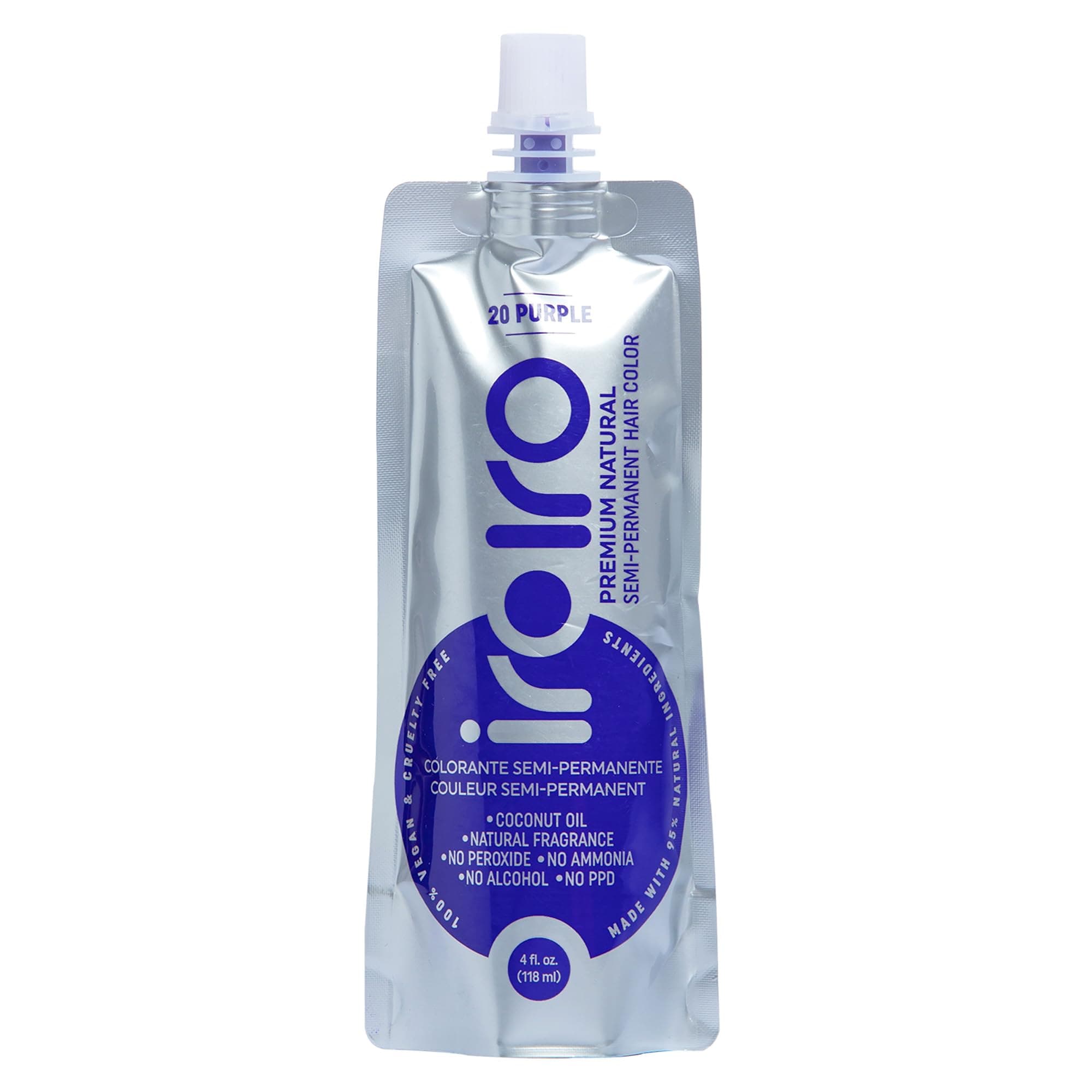 Premium Natural Semi-Permanent Hair Color 20 Iro Purple (4oz)