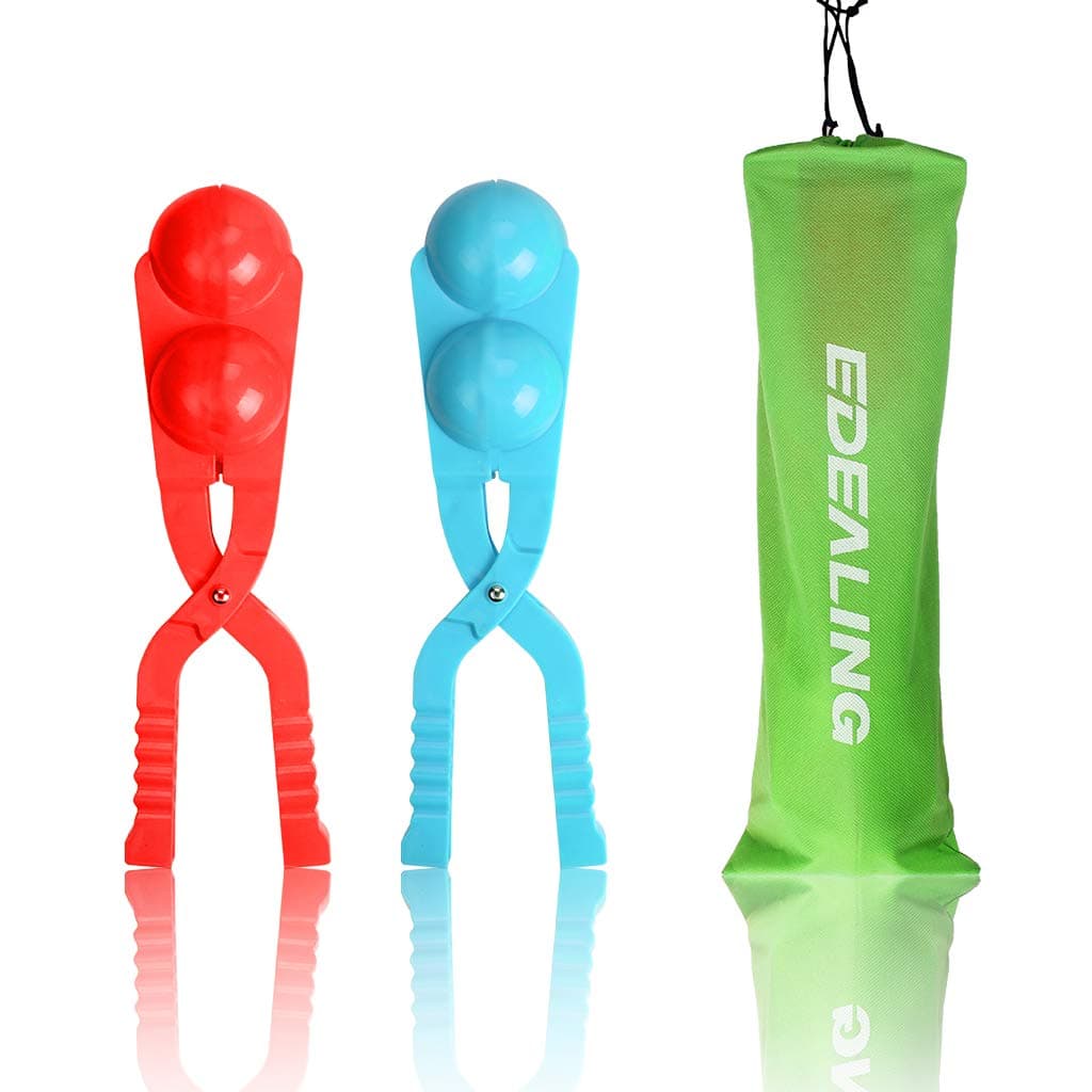 Winter Snowball Maker Toy, Perfect Outdoor Play Snow Toys Kids Red & Blue - 2 Pack