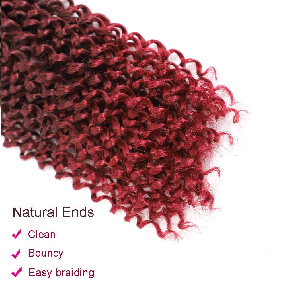 7Packs Passion Twist 18-Inch Water Wave Crochet Hair Extensions With Braiding Material (18-inch, Tbug)