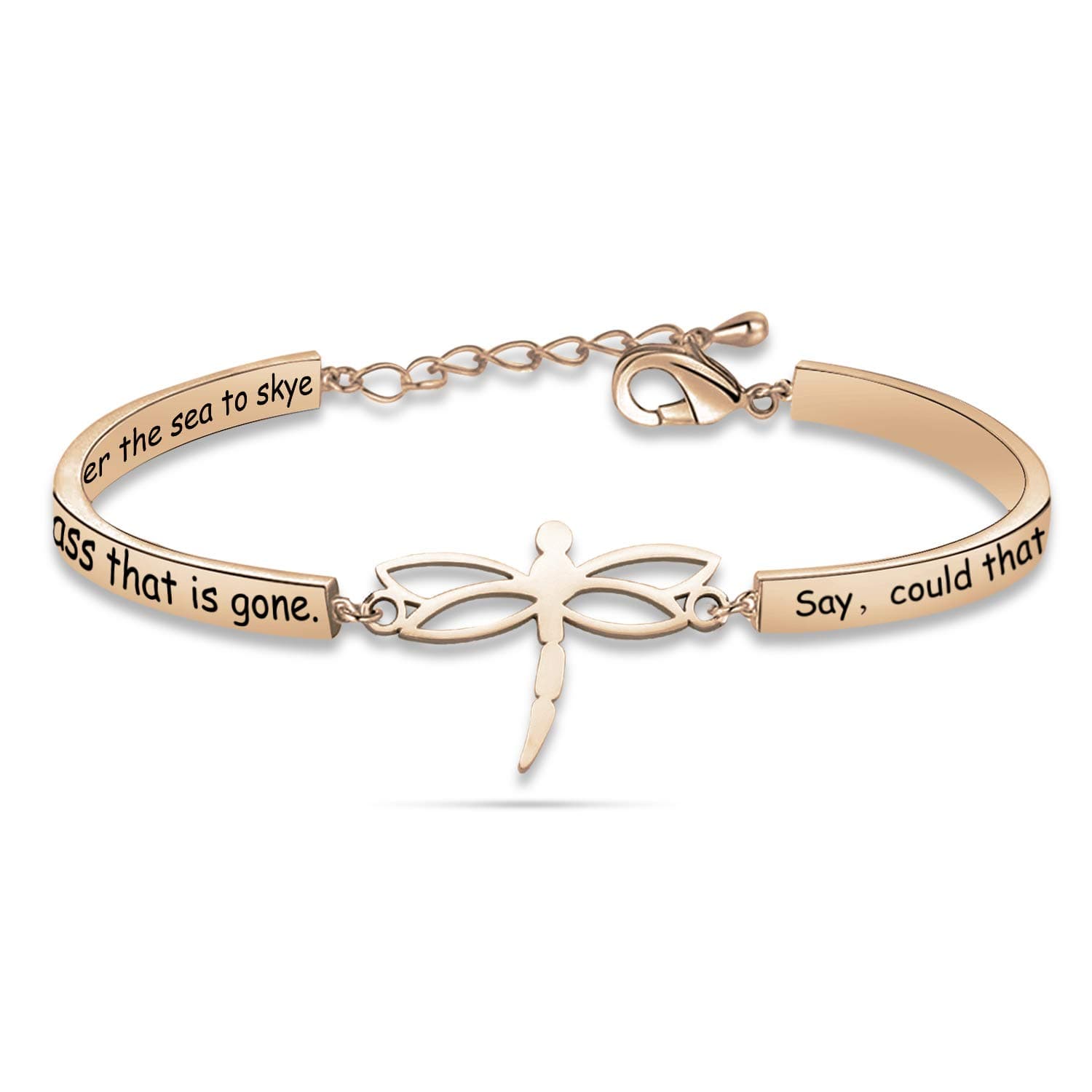 Outlander Theme Dragonfly Bracelets Sing Me A Song Lyrics Skye Boat Song Claire Jamie Fraser Lover Gift