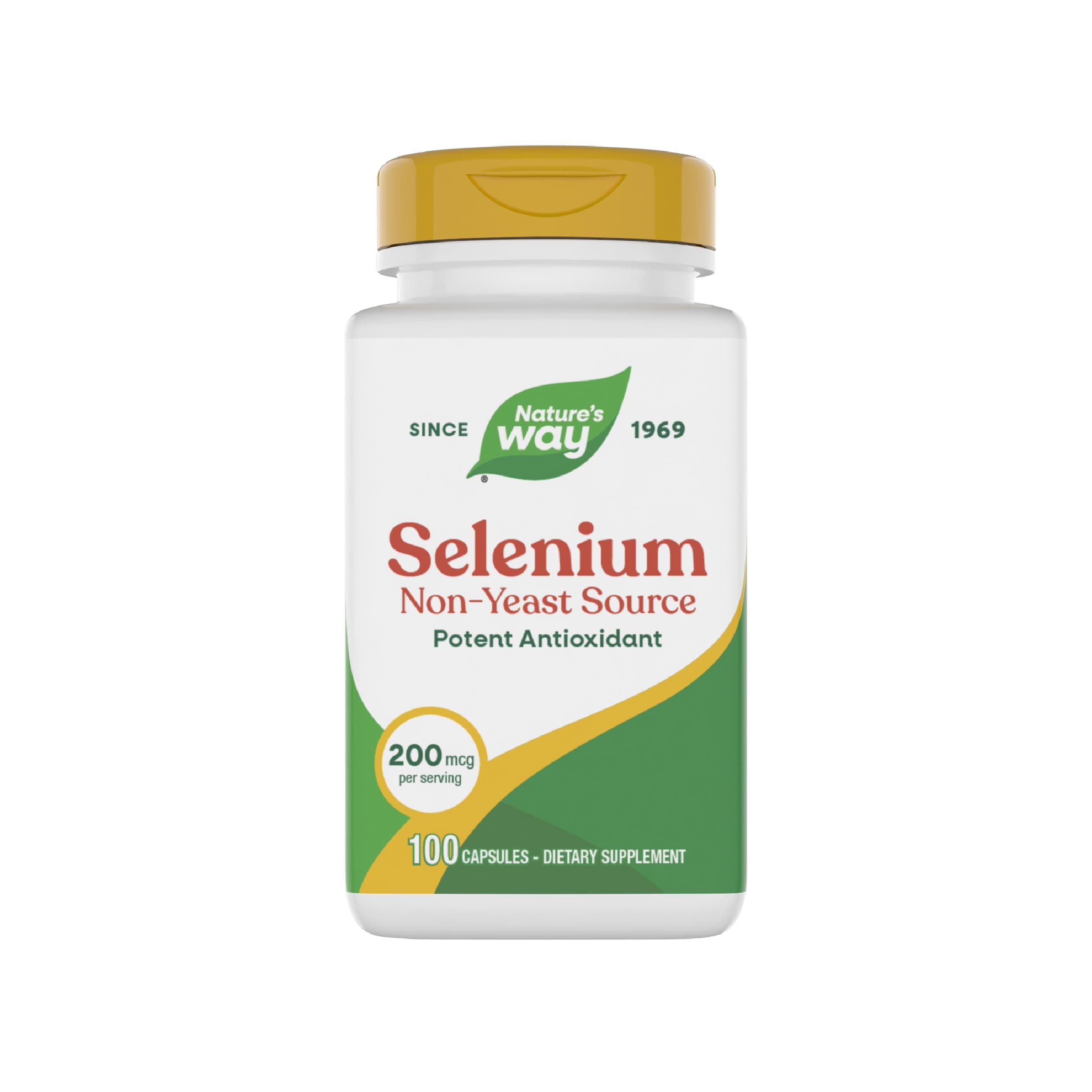 Nature's Way Selenium, Non-Yeast Source, Potent Antioxidant, 100 Capsules (Packaging May Vary)