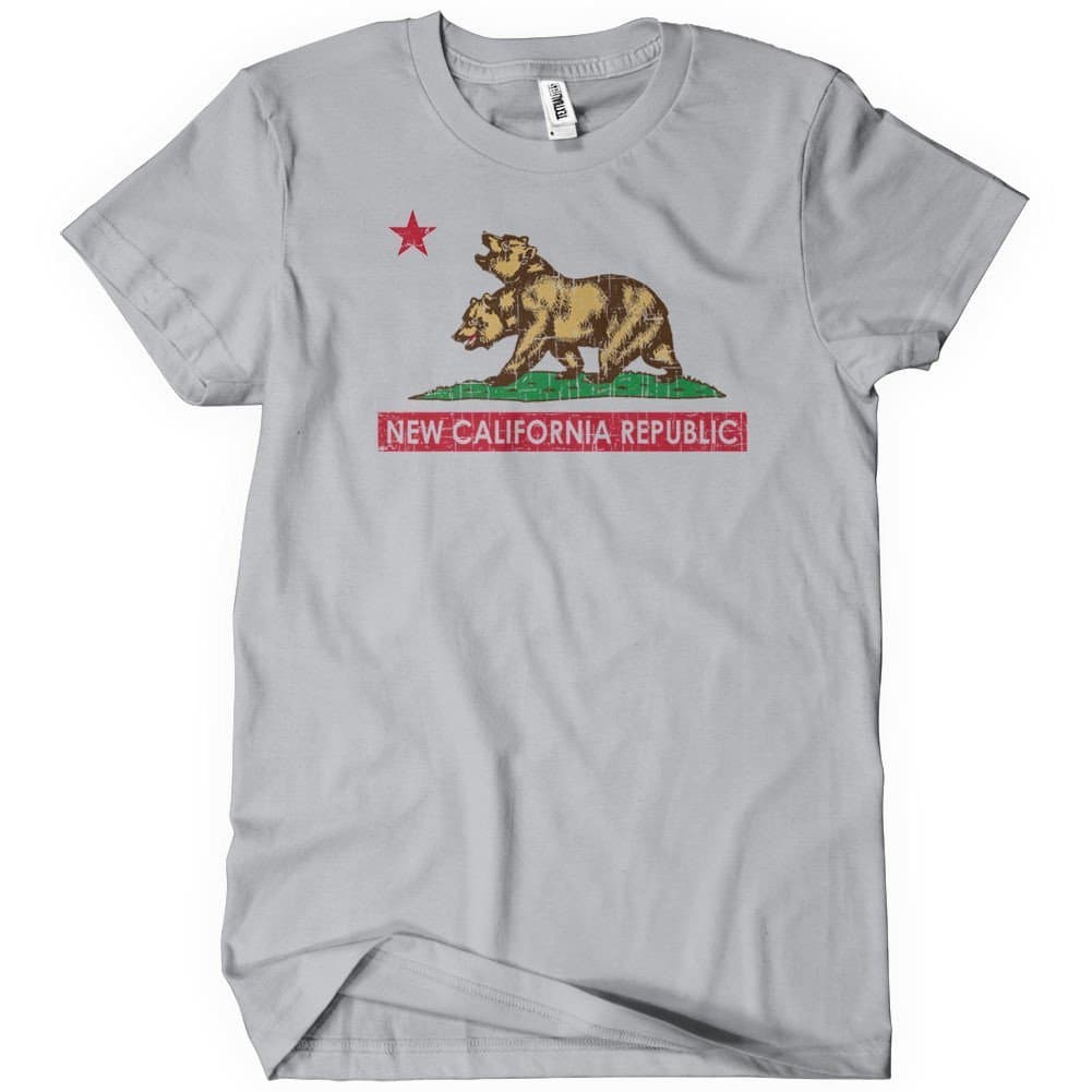 New California Republic Mens Funny T-Shirt Tee Fall 3 4 Out NCR Flag Wasteland Multicolored X-Large