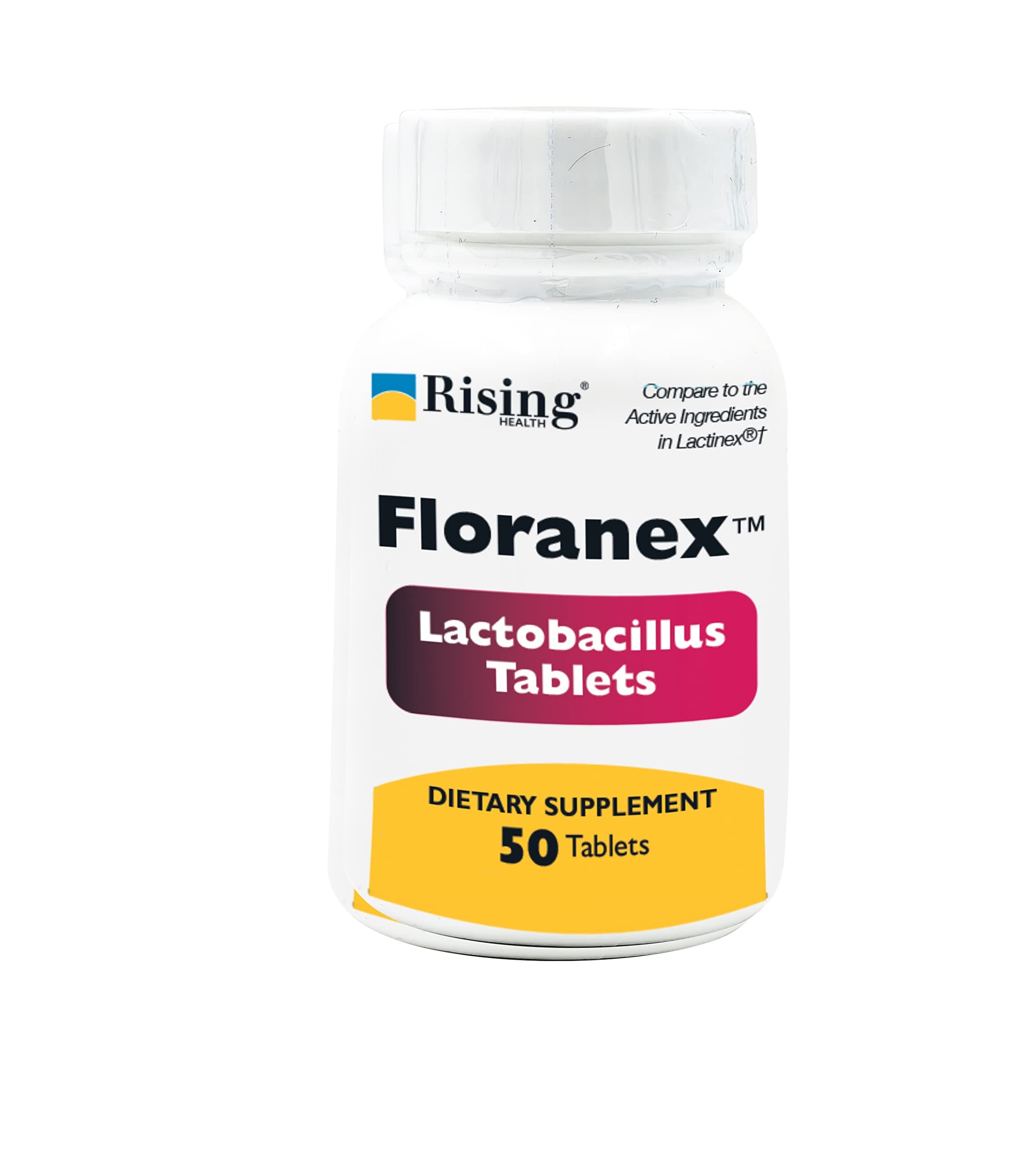 Health - Floranex Tablets - Lactobacillus Probiotic Dietary Supplements - 50 Tablets