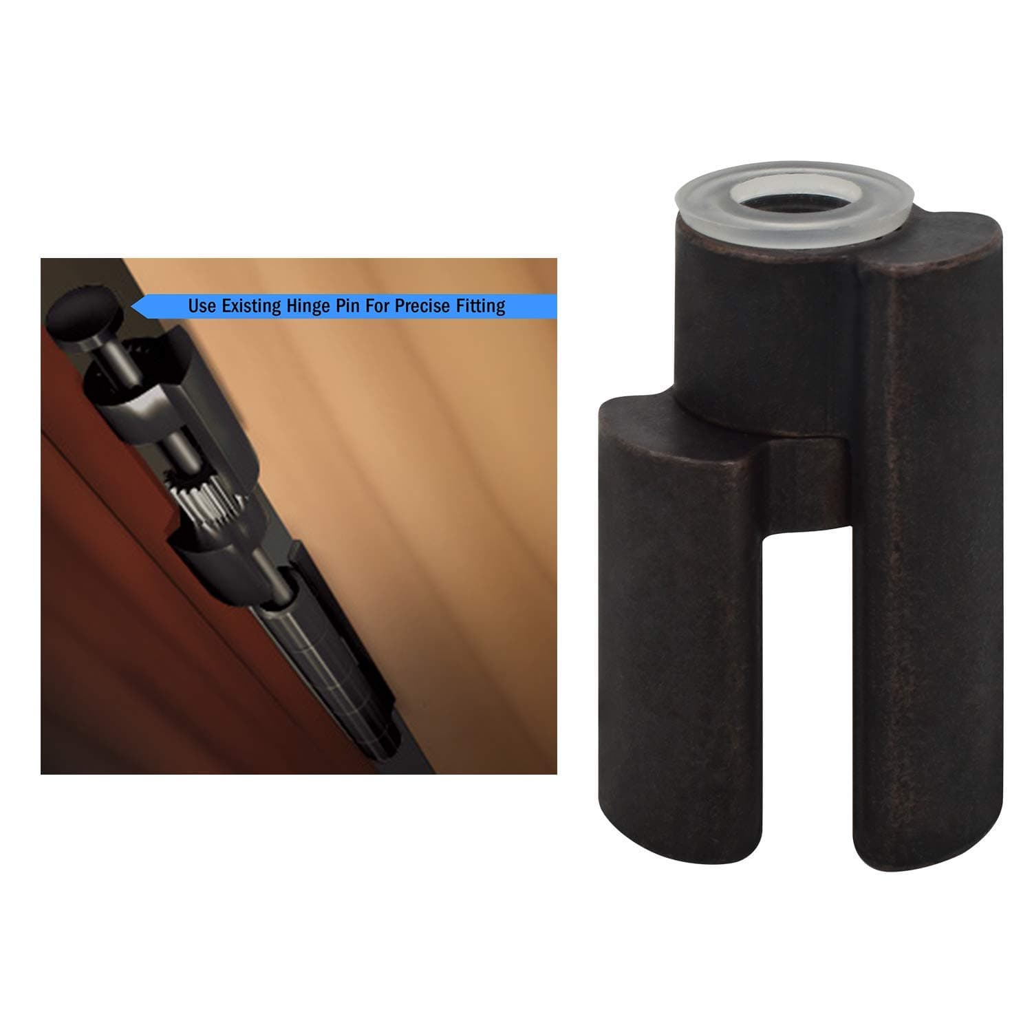 NUK3Y PRODUCTS K3 Door Saver 3 III Hinge Pin Stop for Residential Doors Fits All 3" to 4-1/2" Hinges (Oil Rubbed Bronze)