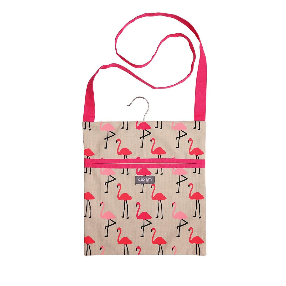 Dexam Flamingo Peg Bag, Pink, Pink, Hanging