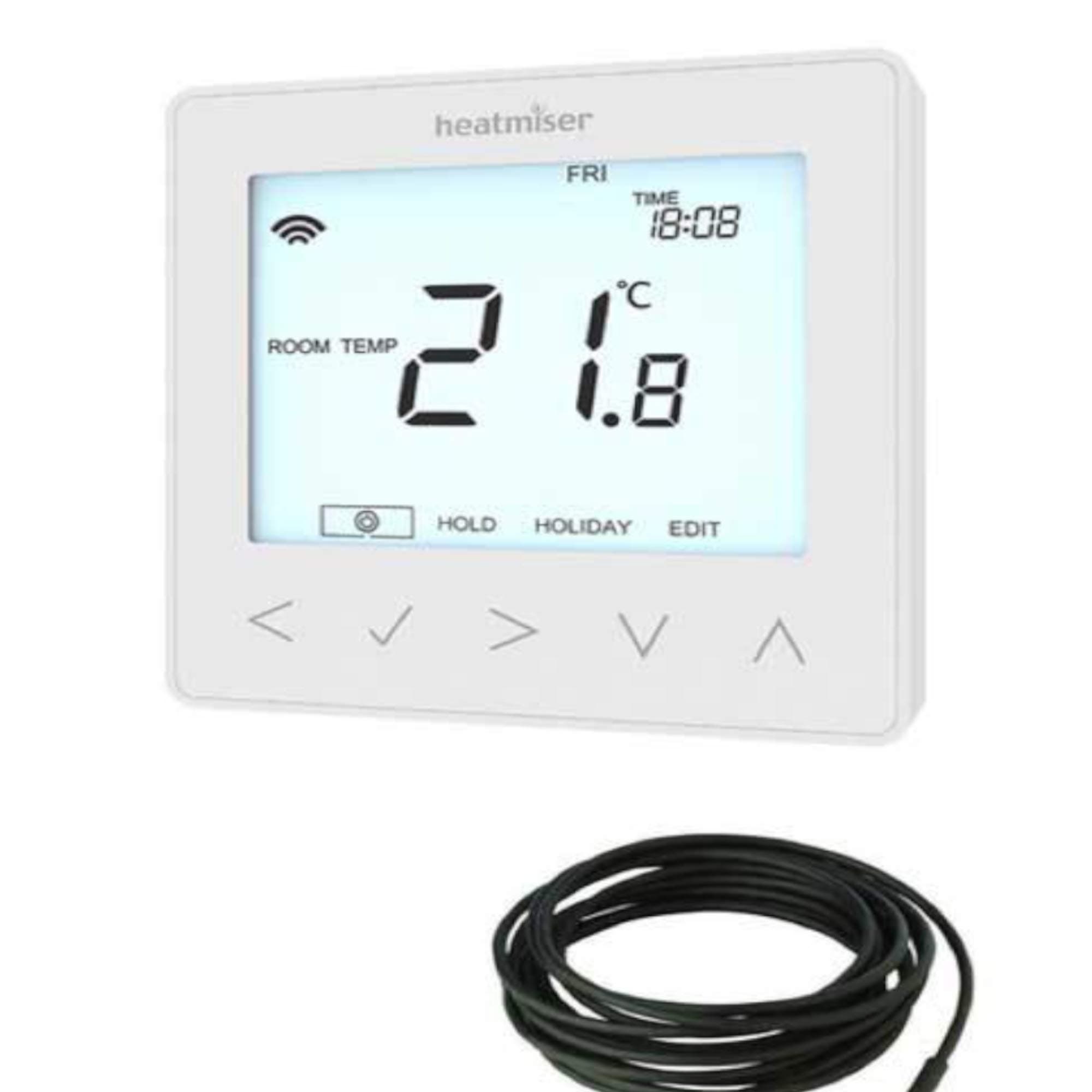 Heatmiser NeoStat-e Electric Floor Heating Thermostat Glacier White