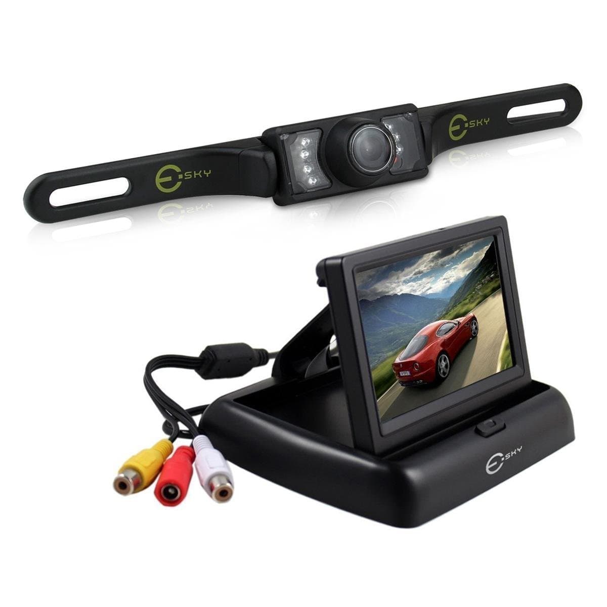 Esky EC170-20 4.3-Inch Rear View TFT-LCD Monitor with 135 Degree Waterproof Car Camera