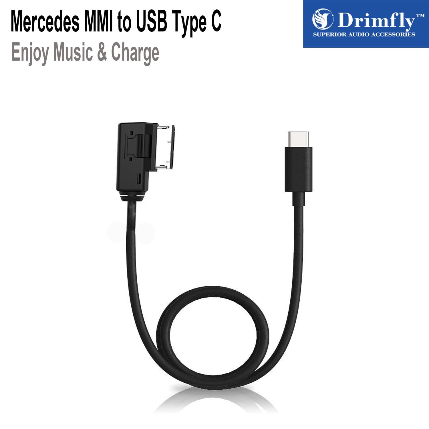 Mercedes-Benz MMI USB Type C Adapter，Media-in Aux Charge and Music Cord, USB Type C Connector for Your Phones, for Samsung S9, S8, Google Pixel 2/2XL,HTC U11,Moto Z2,Samsung S8/N8,Nexus