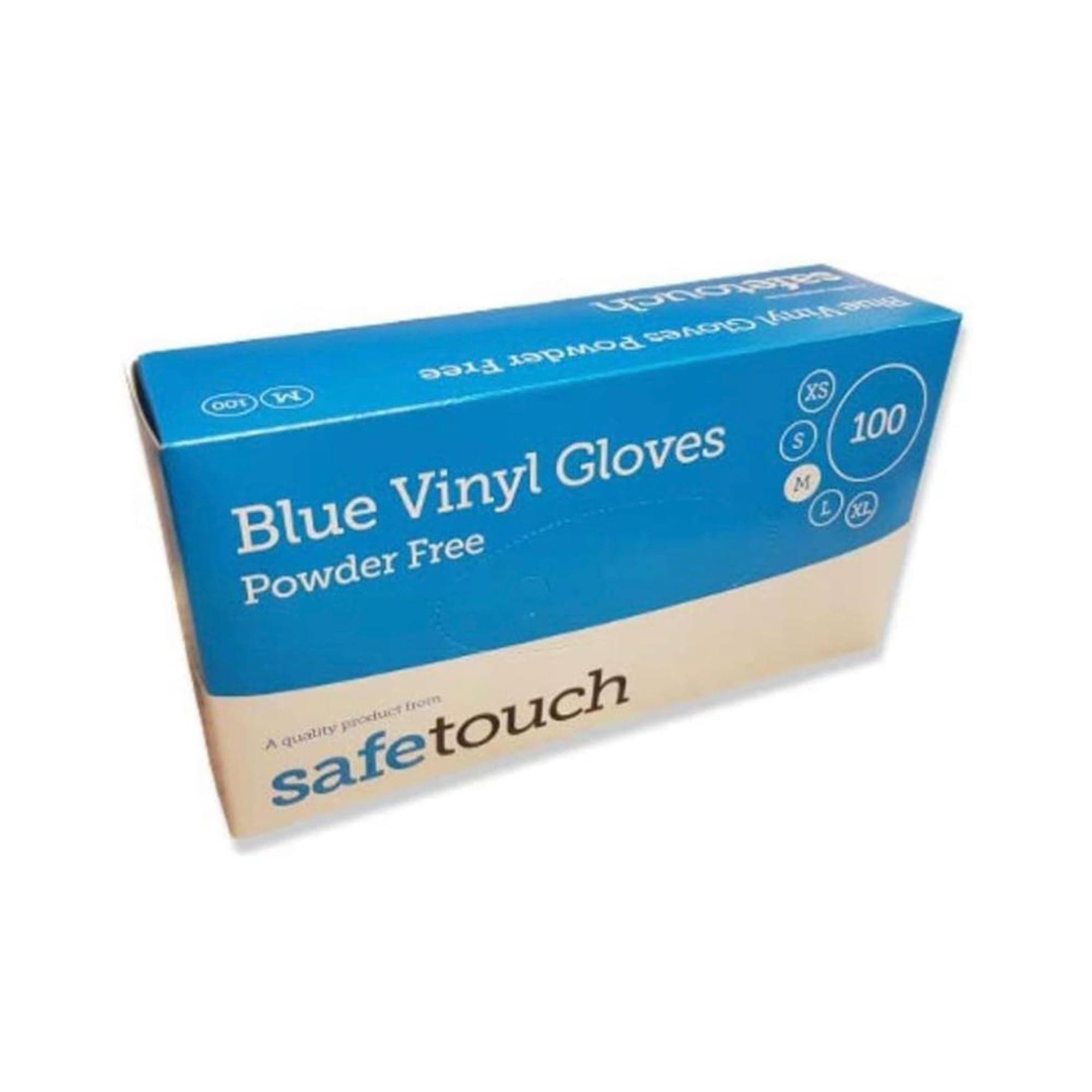 TM Blue Vinyl Gloves Nitrile Examination | Premium Quality | Powder and Latex Free | Box of 100 vinyl Gloves Medium | Disposable Gloves Medium | Packaging may Vary