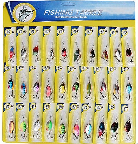 Fishing Baits Soft Baits Lot 30pcs Metal Fishing Lures Spinner Baits Crankbait Assorted Fish Hooks Spoon