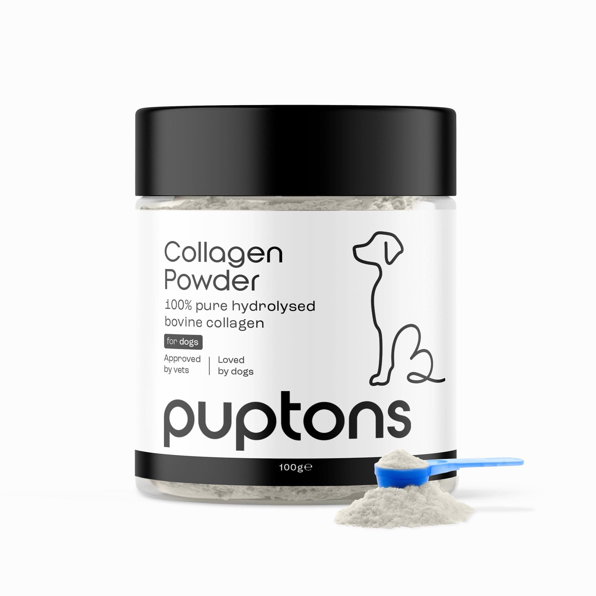 Collagen Powder for Dogs | 100g (40 Servings) Collagen Boost | Joint & Mobility Support for All Dogs | Aids Skin, Coat Health & Digestion | Measuring Scoop Included