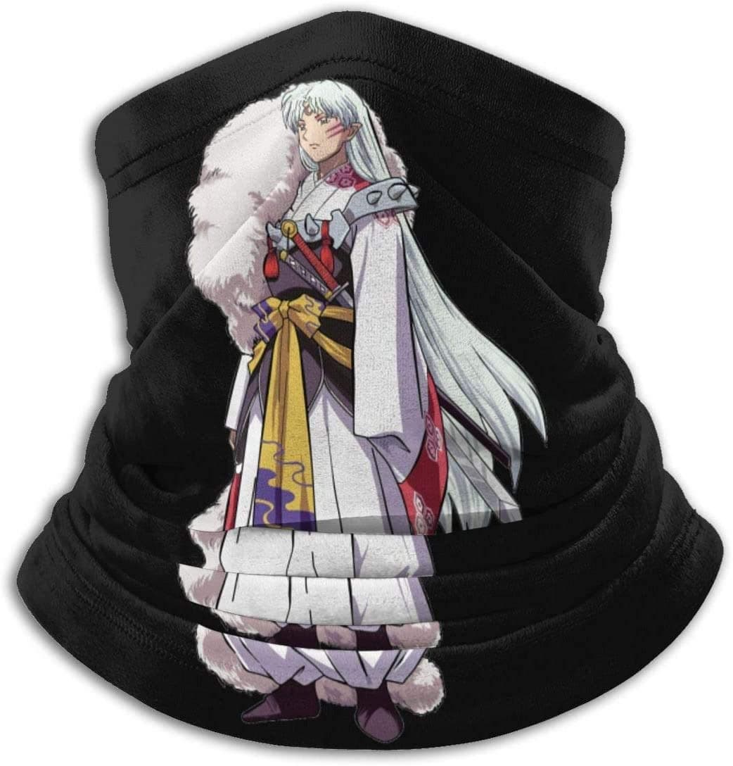 XHAJSXD Inuyasha and Kagome Sesshoumaru Microfiber Neck Warmer Headwear Scarf Mask For Summer Mask Bandana Balaclava Unisex Neck Gaiters