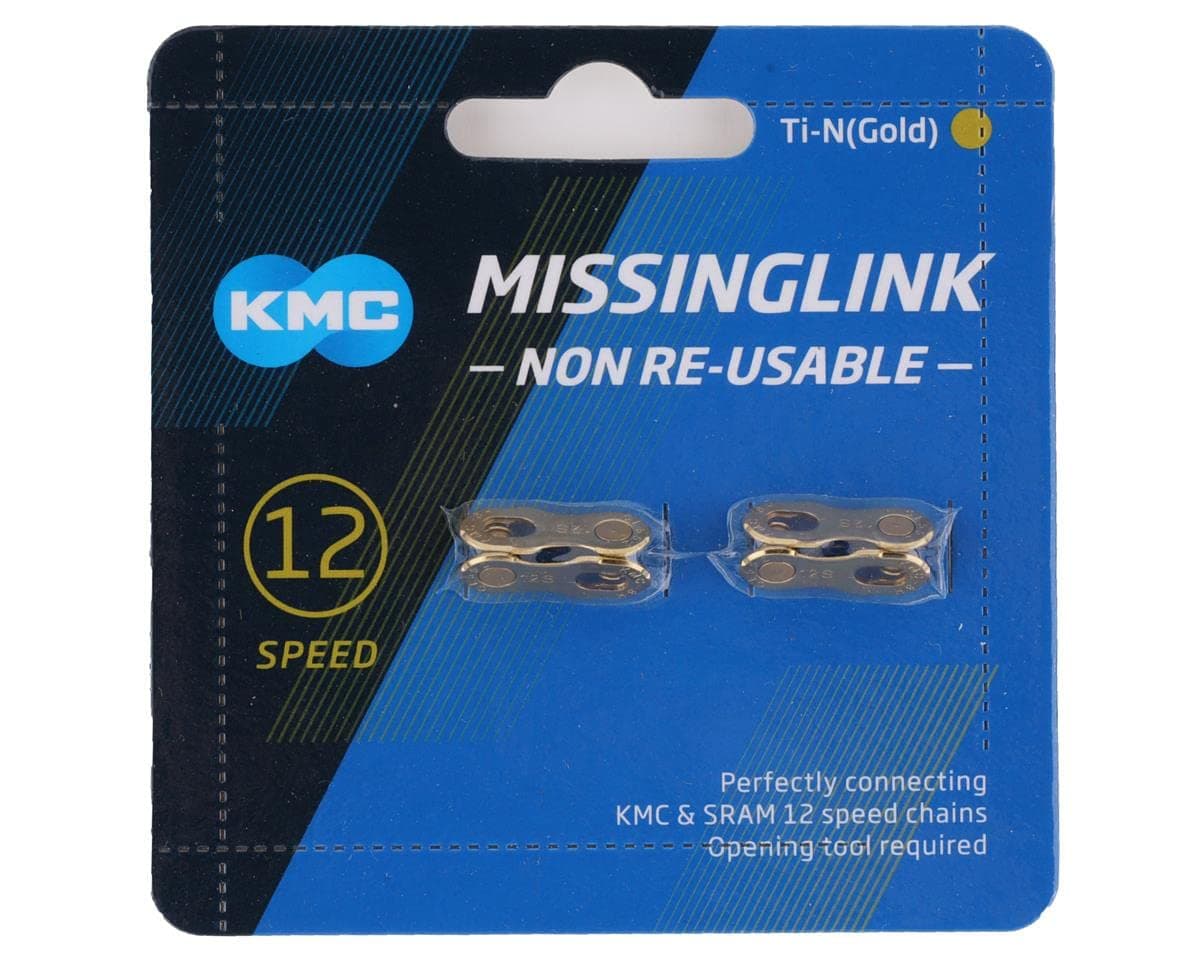 KMC Missing Link 12: for 12 Speed Chain, Silver, Perfectly Connecting KMC, SRAM, Shimano Chains, 2 Pack