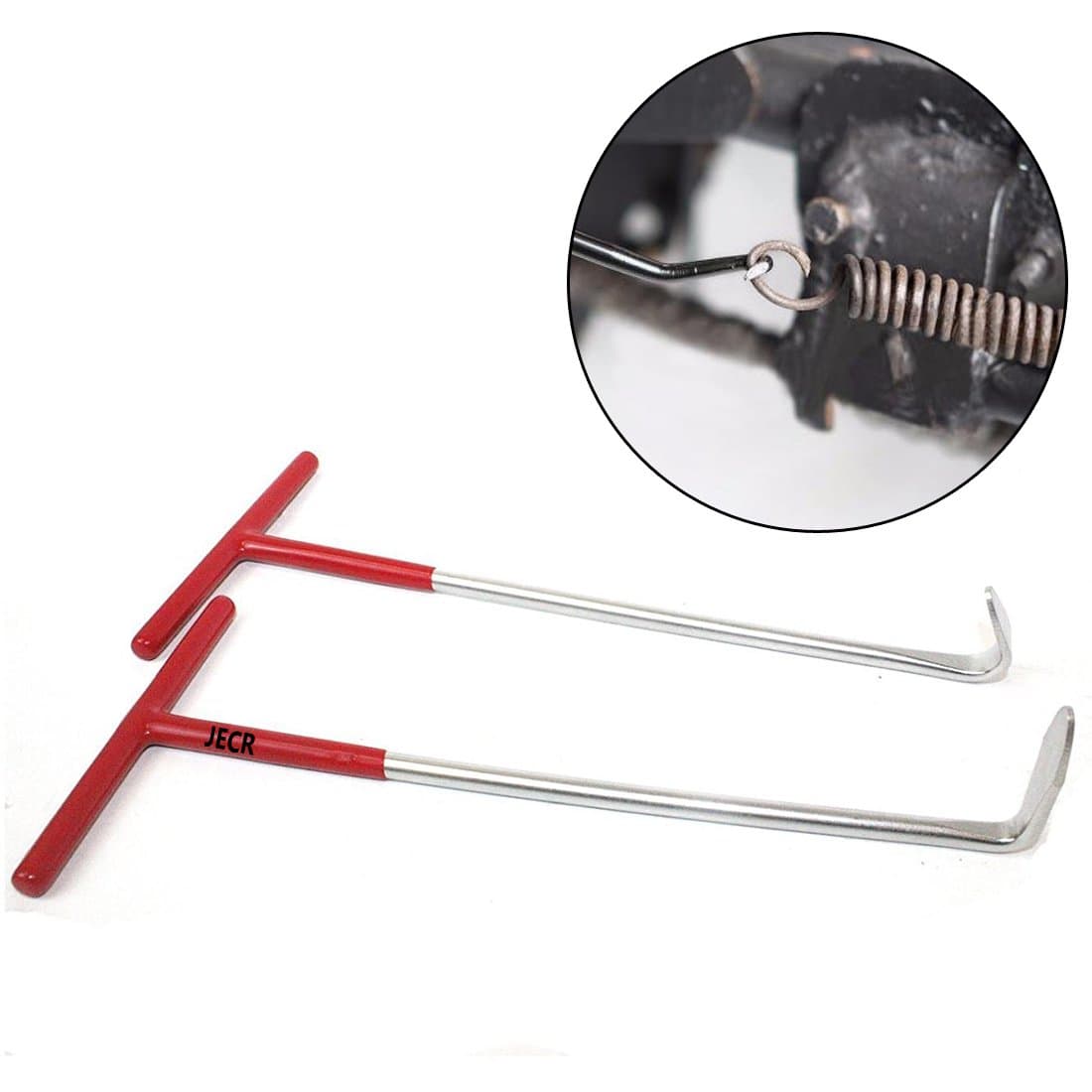 Exhaust Spring Hook Puller Tool - T-Handle Pipe Pulling Hooks for Exhausts Mount and Exhaust Pipe - Ideal tools for Motorcycle, Dirt Bike, MX and ATV - Set of 2 Pieces
