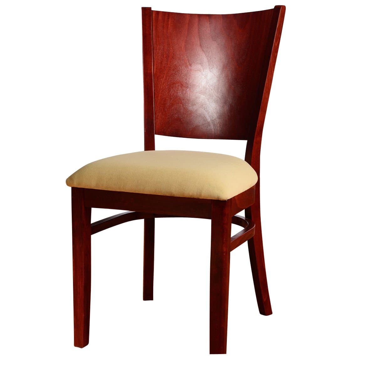 Beechwood Mountain BSD-86S-M Solid Beech Wood Side Chairs in Mahogany for Kitchen and dining, set of 2